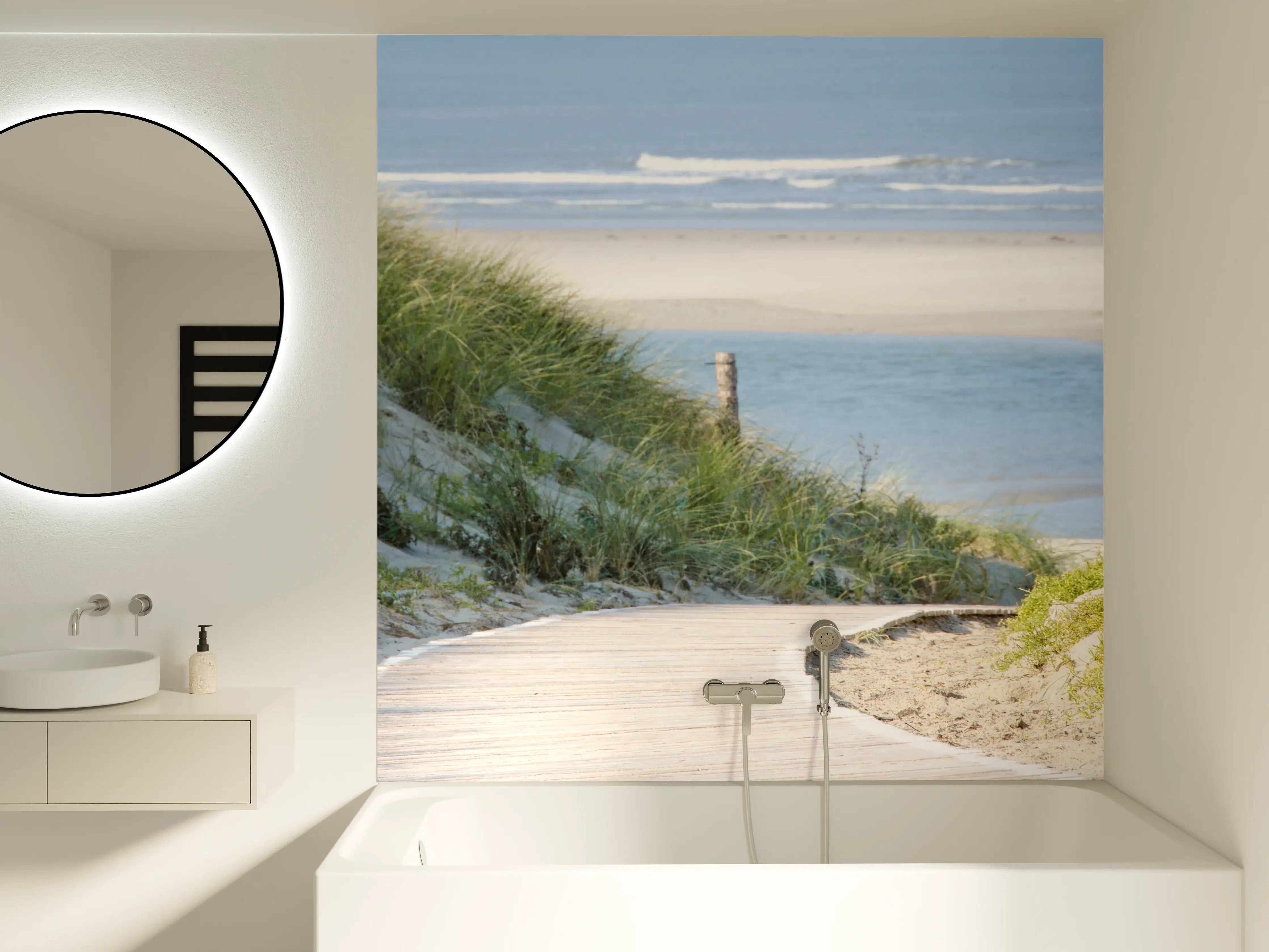 Badewannen-Rückwand - Grauwe Düne am Meer