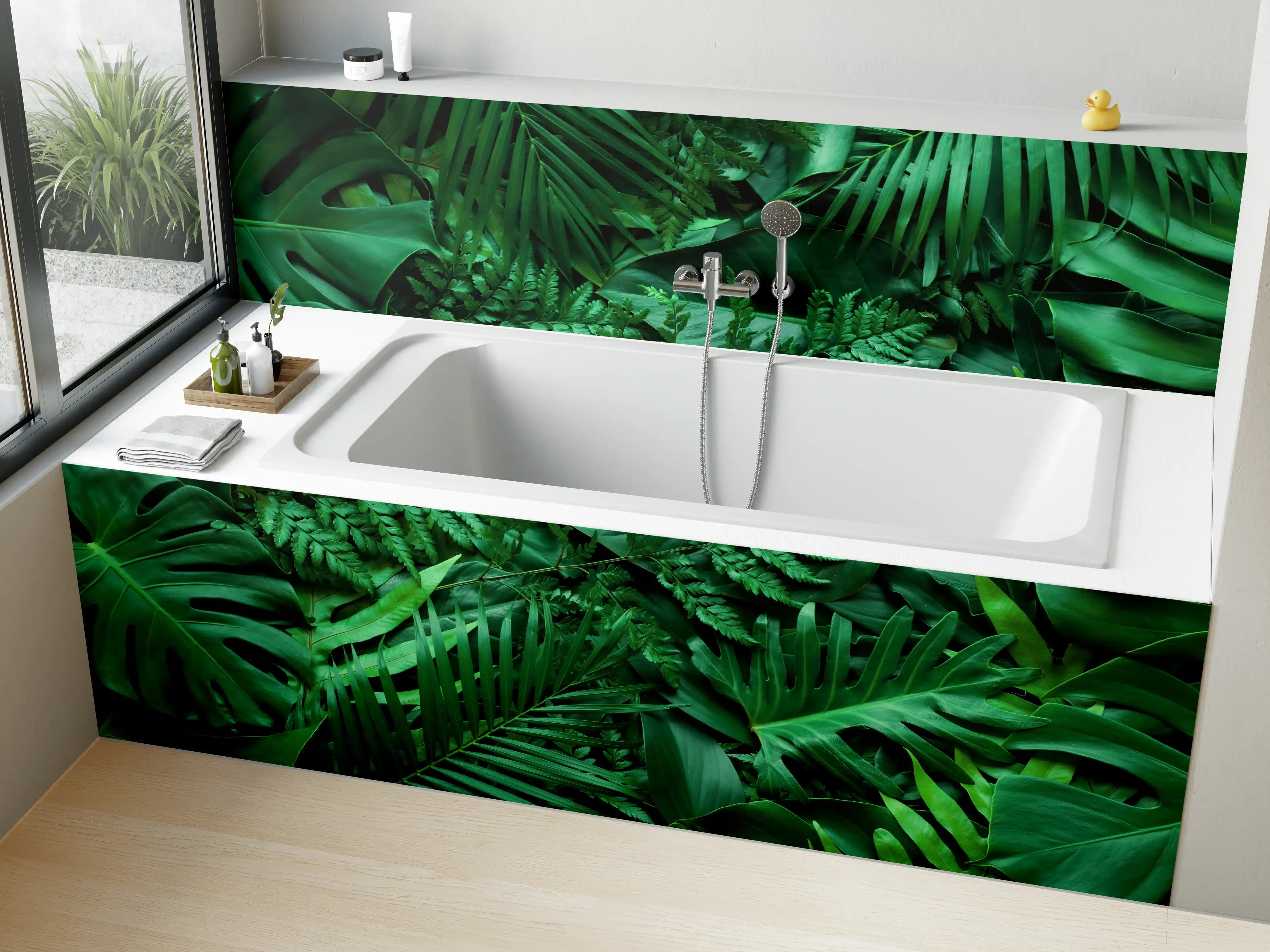 Badewannen-Rückwand - Grüne tropische Natur