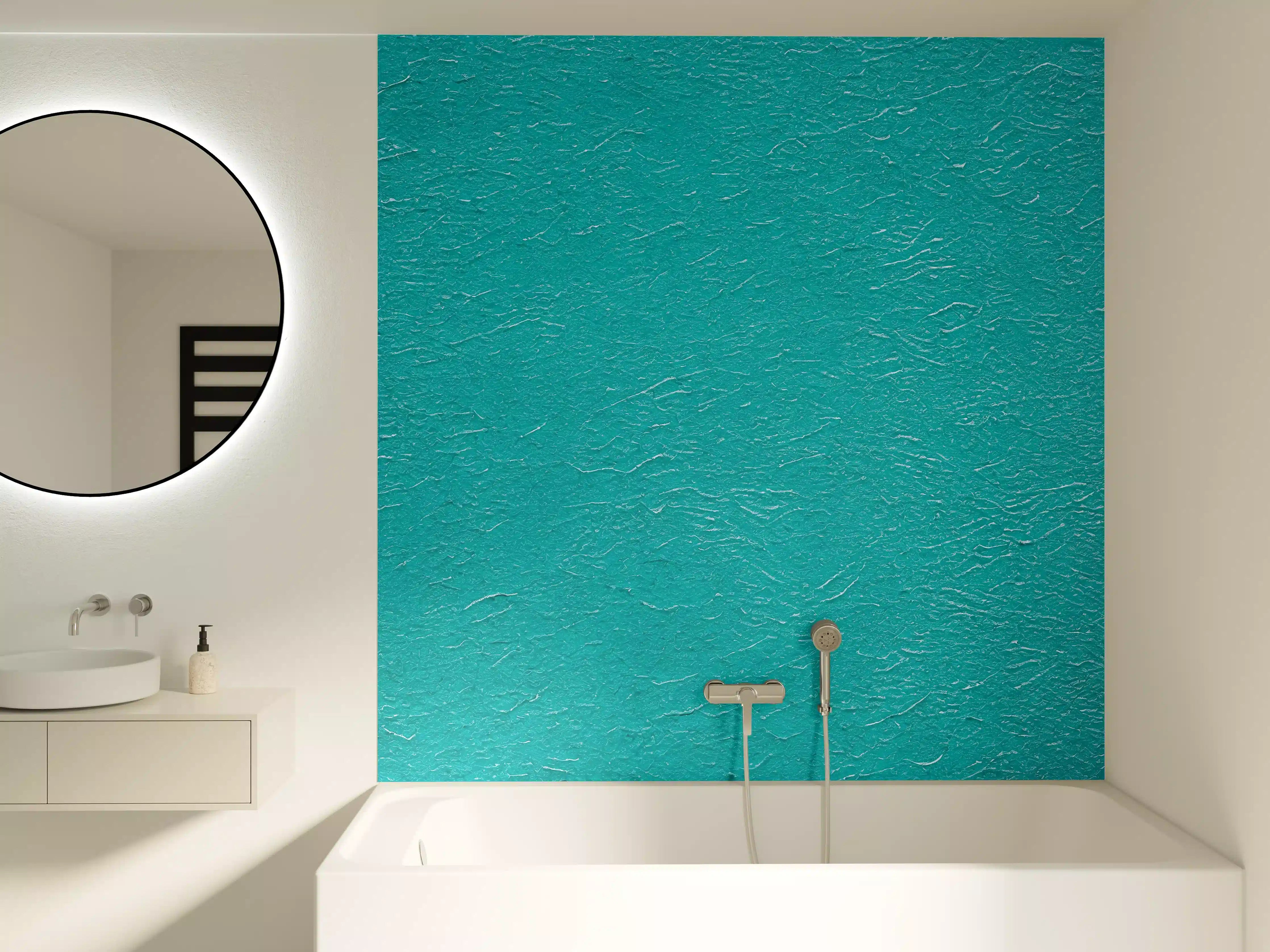 Badewannen-Rückwand - Hellblaue Wand Struktur
