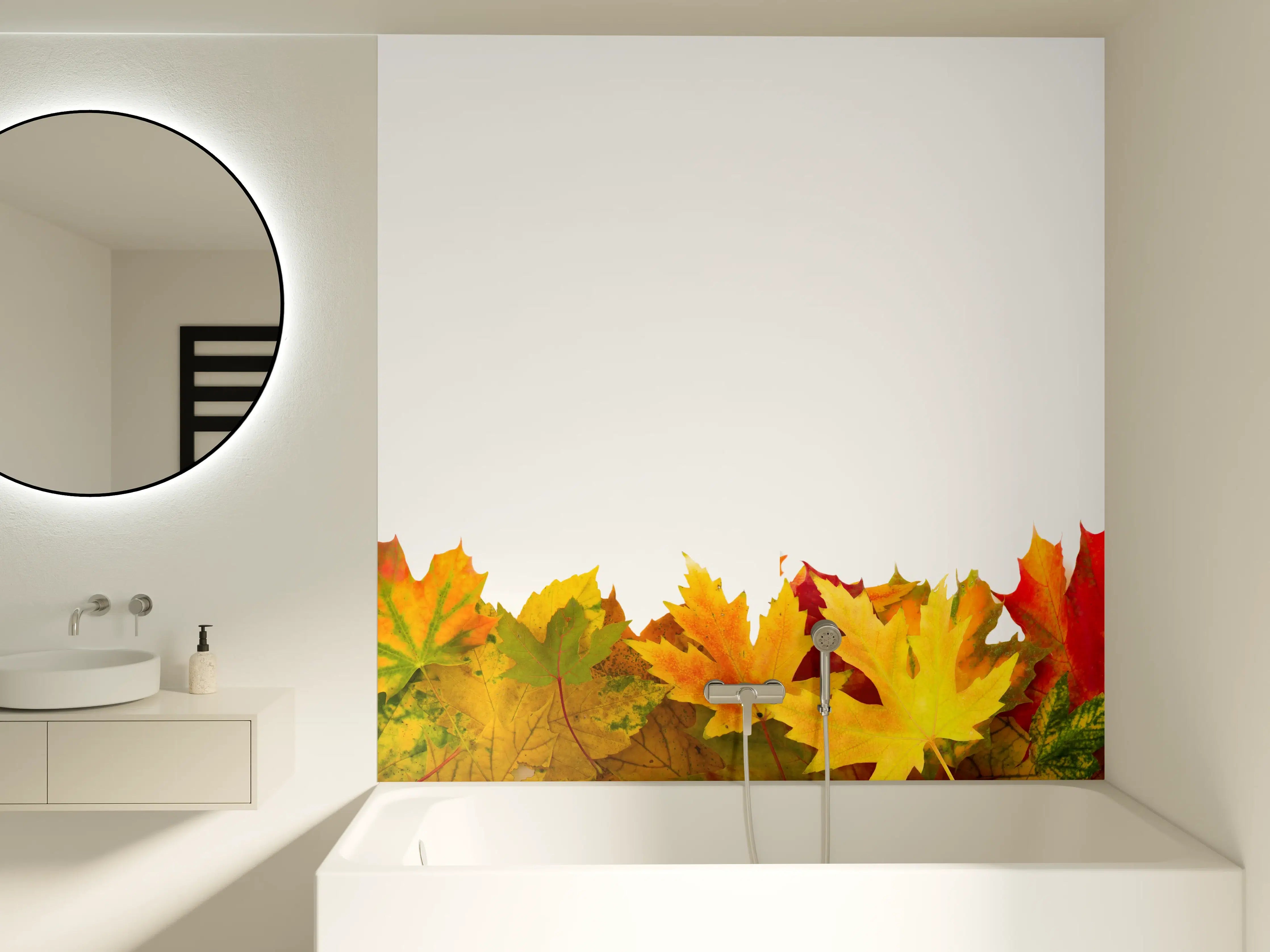 Badewannen-Rückwand - Herbst Laub