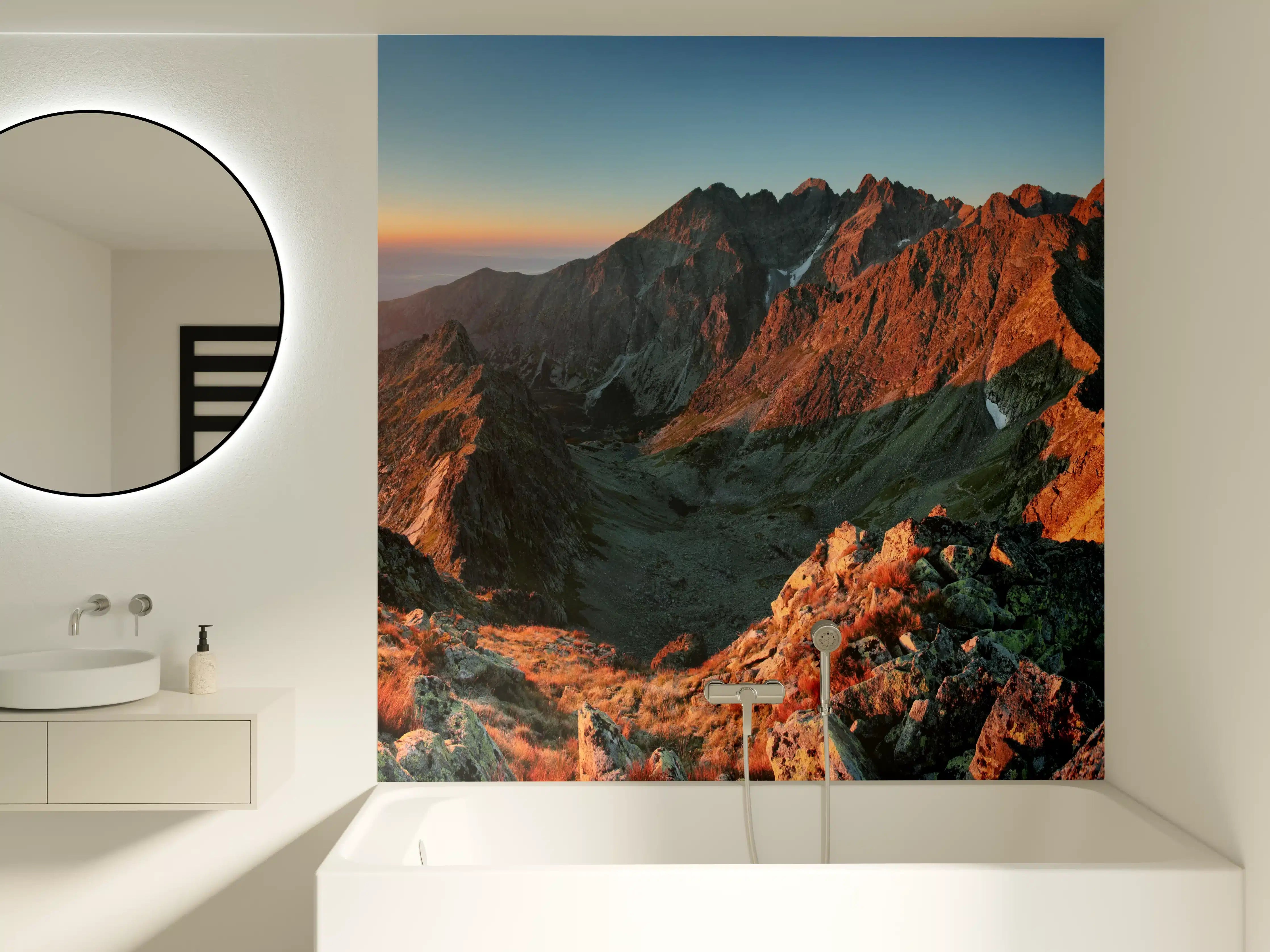 Badewannen-Rückwand - Herbstliche Berglandschaft