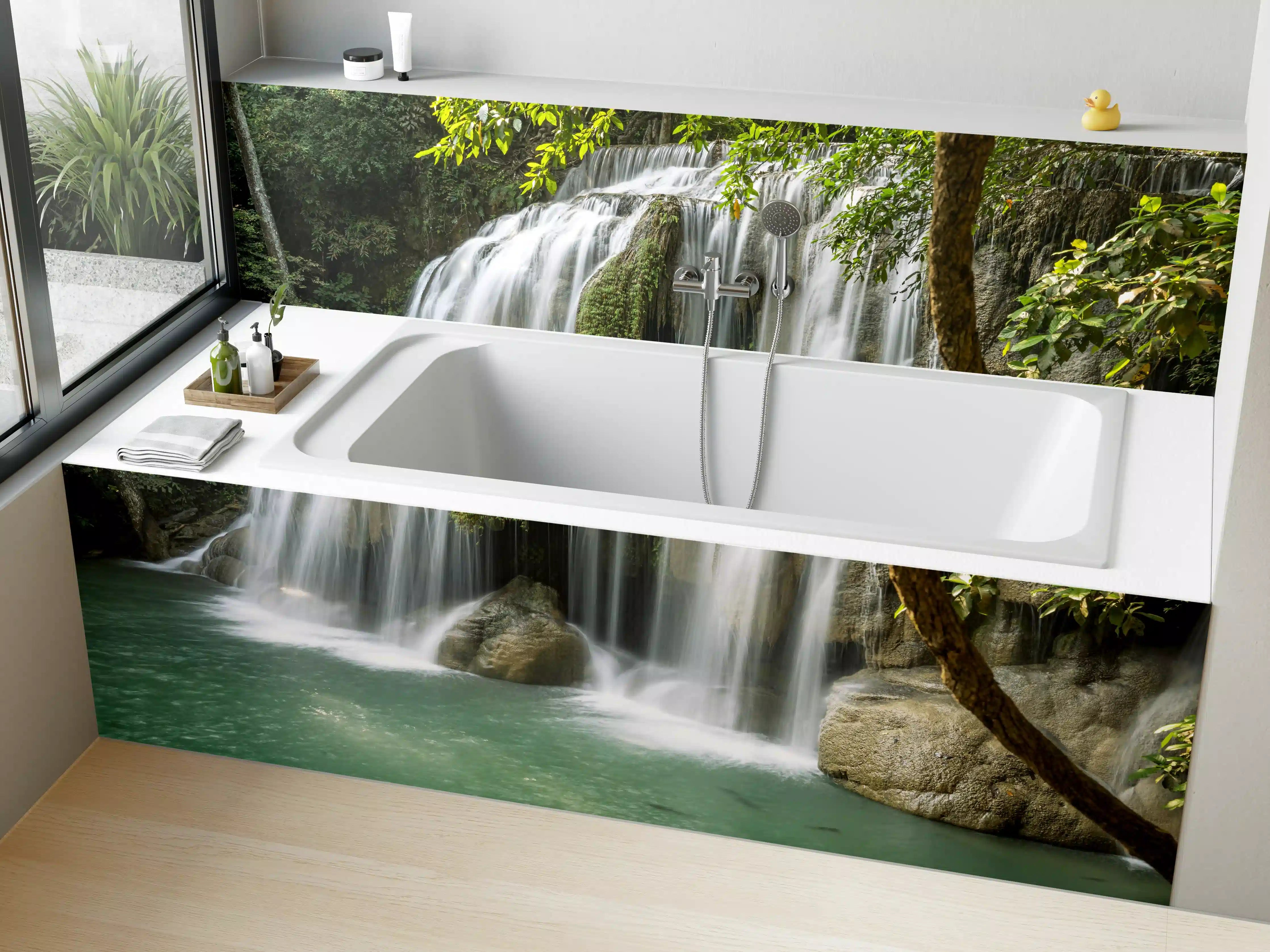 Badewannen-Rückwand - Himmlischer Erawan-Wasserfall - Thailand