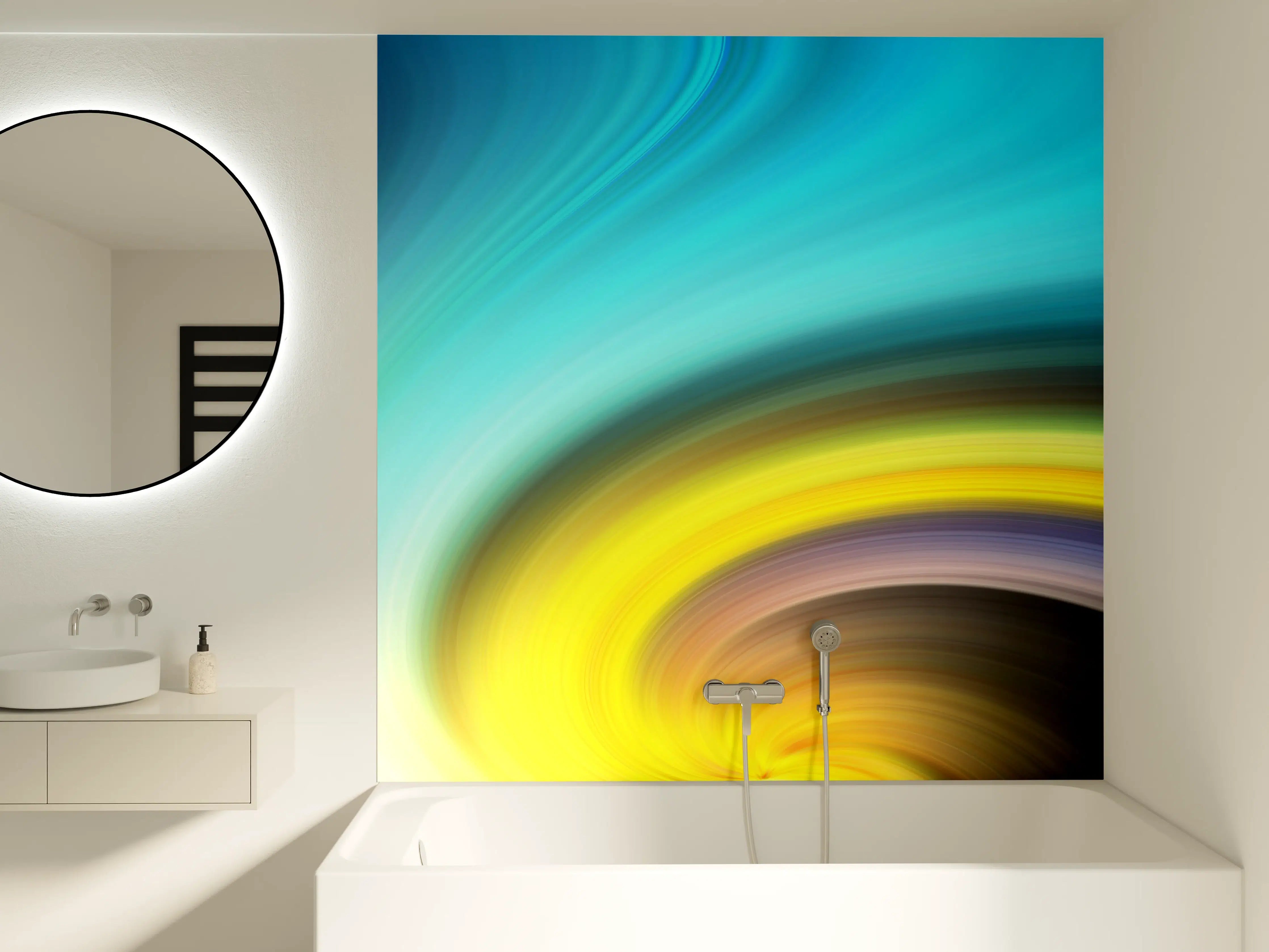 Badewannen-Rückwand - Hintergrundgestaltung