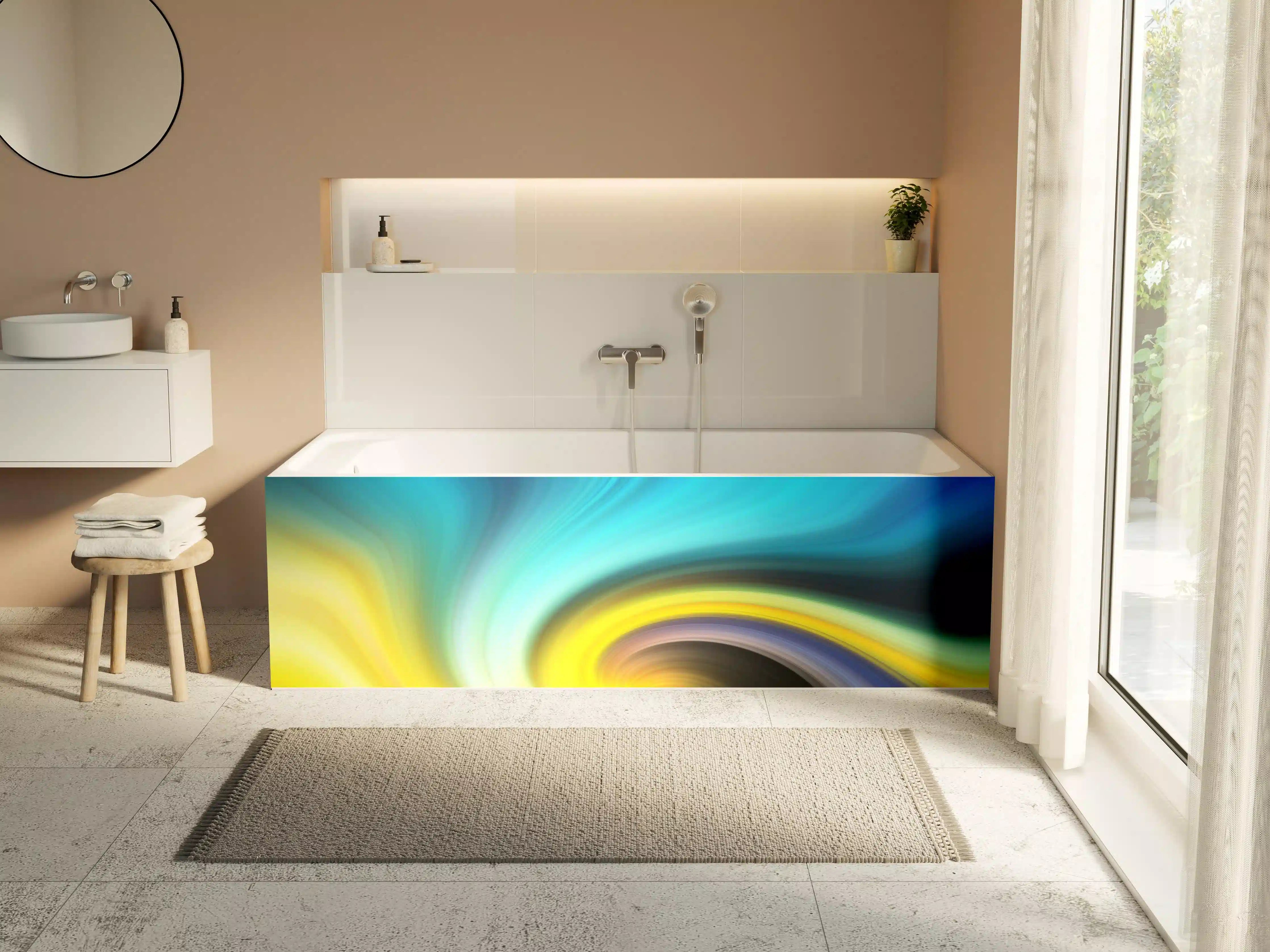 Badewannen-Rückwand - Hintergrundgestaltung