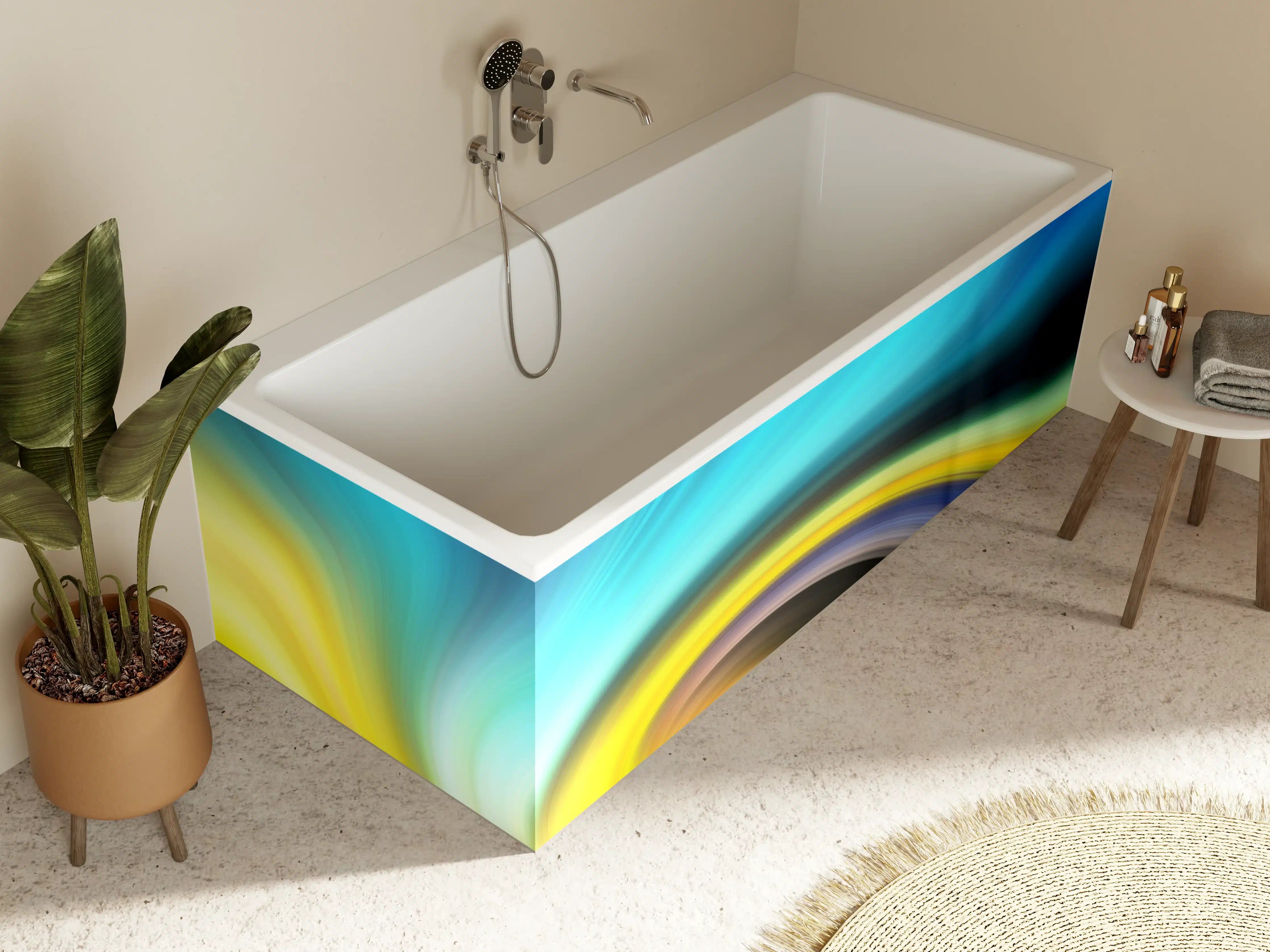 Badewannen-Rückwand - Hintergrundgestaltung