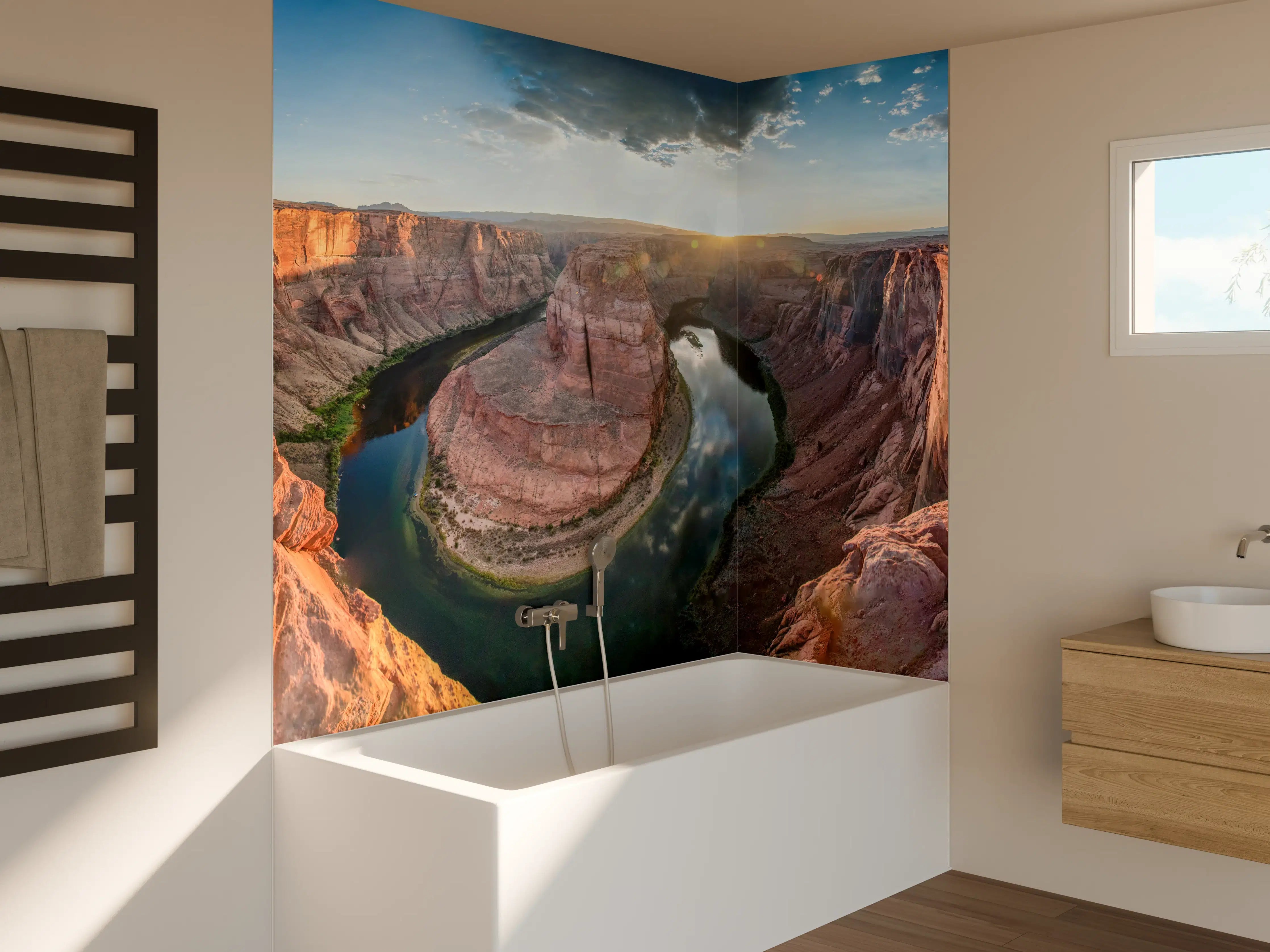 Badewannen-Rückwand - Horseshoe Bend Sonnenuntergang