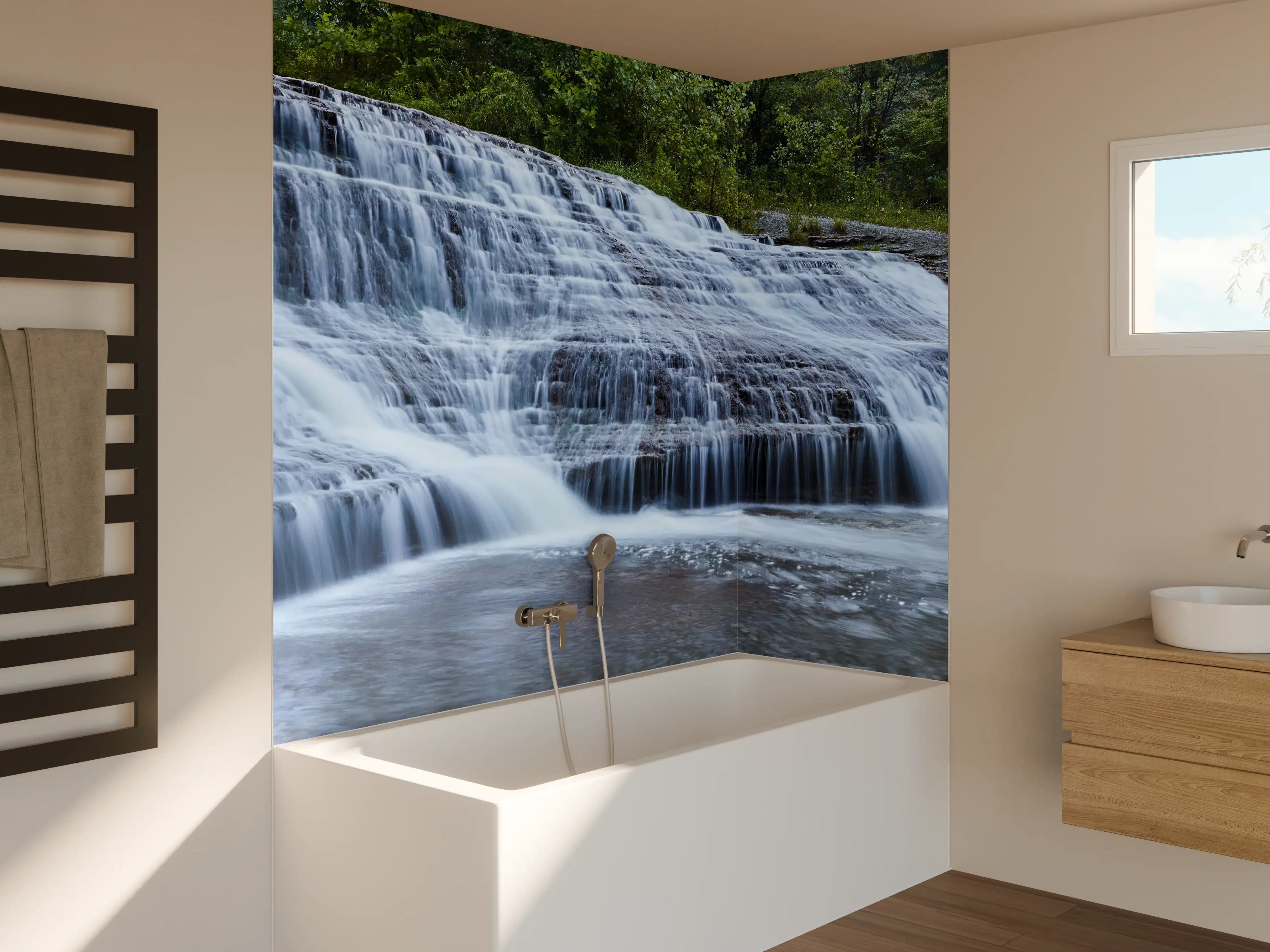 Badewannen-Rückwand - Indiana Wasserfall