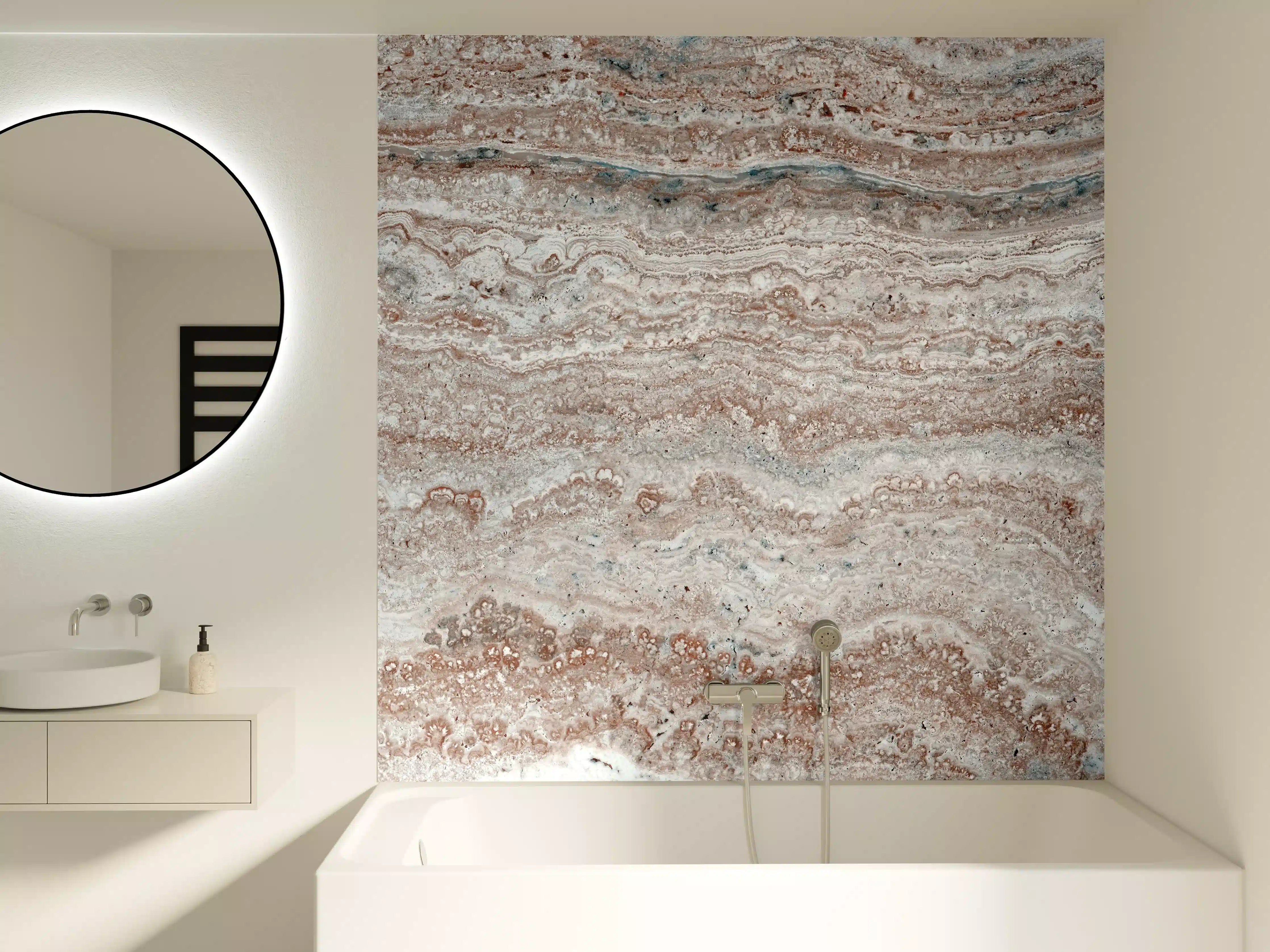 Badewannen-Rückwand - Italienischer Marmor Hintergrund