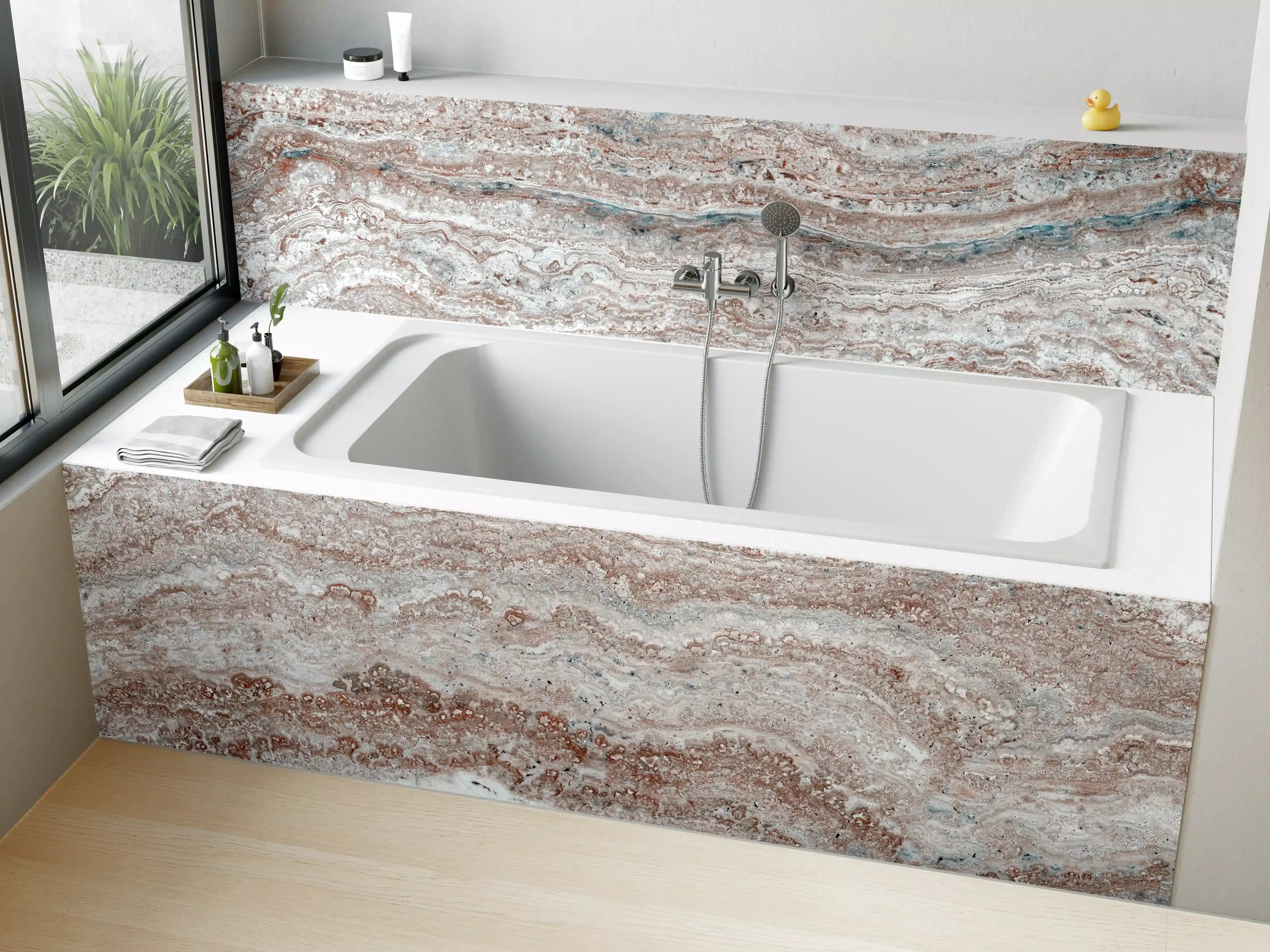 Badewannen-Rückwand - Italienischer Marmor Hintergrund