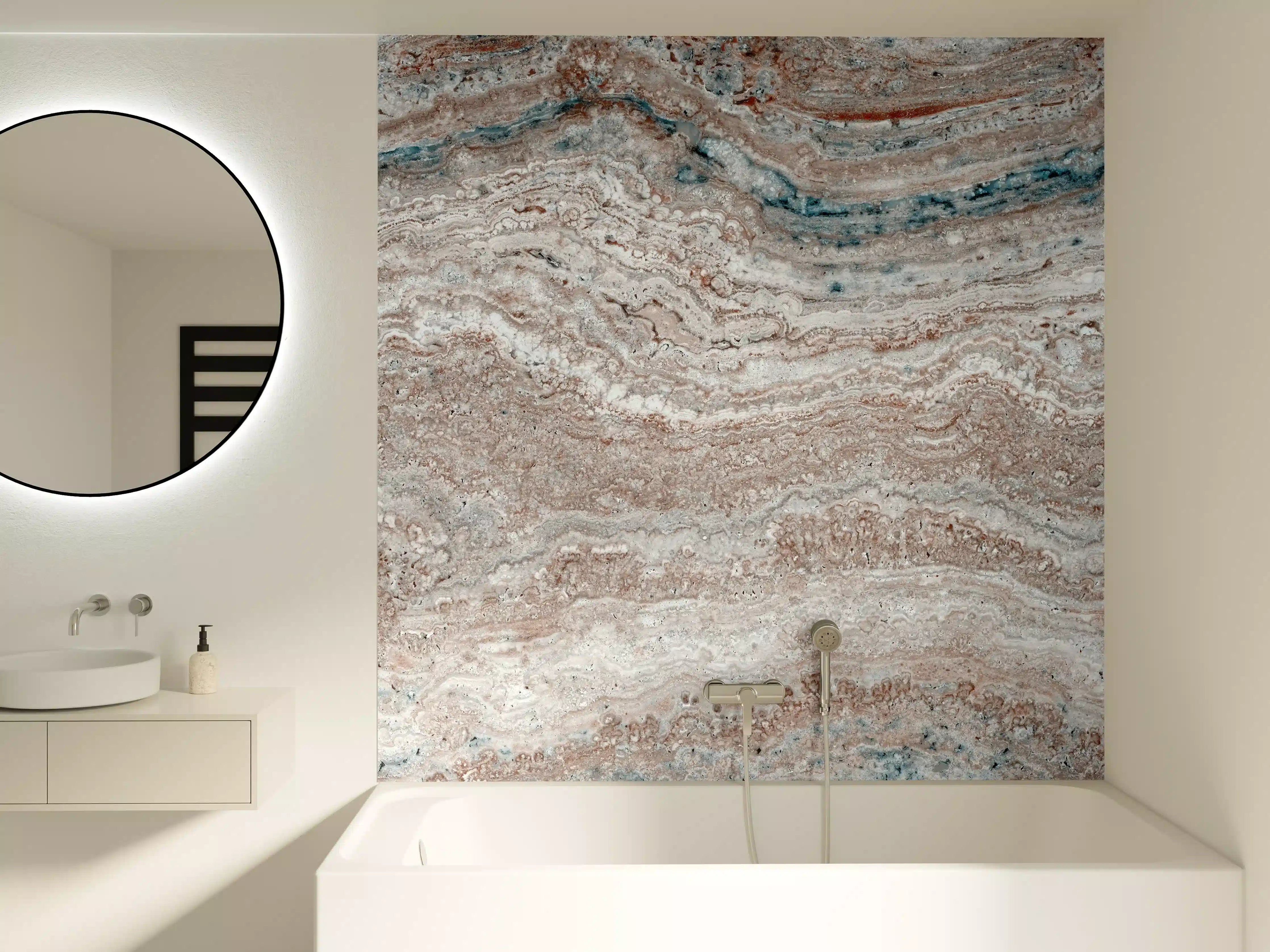 Badewannen-Rückwand - Italienischer Marmortextur