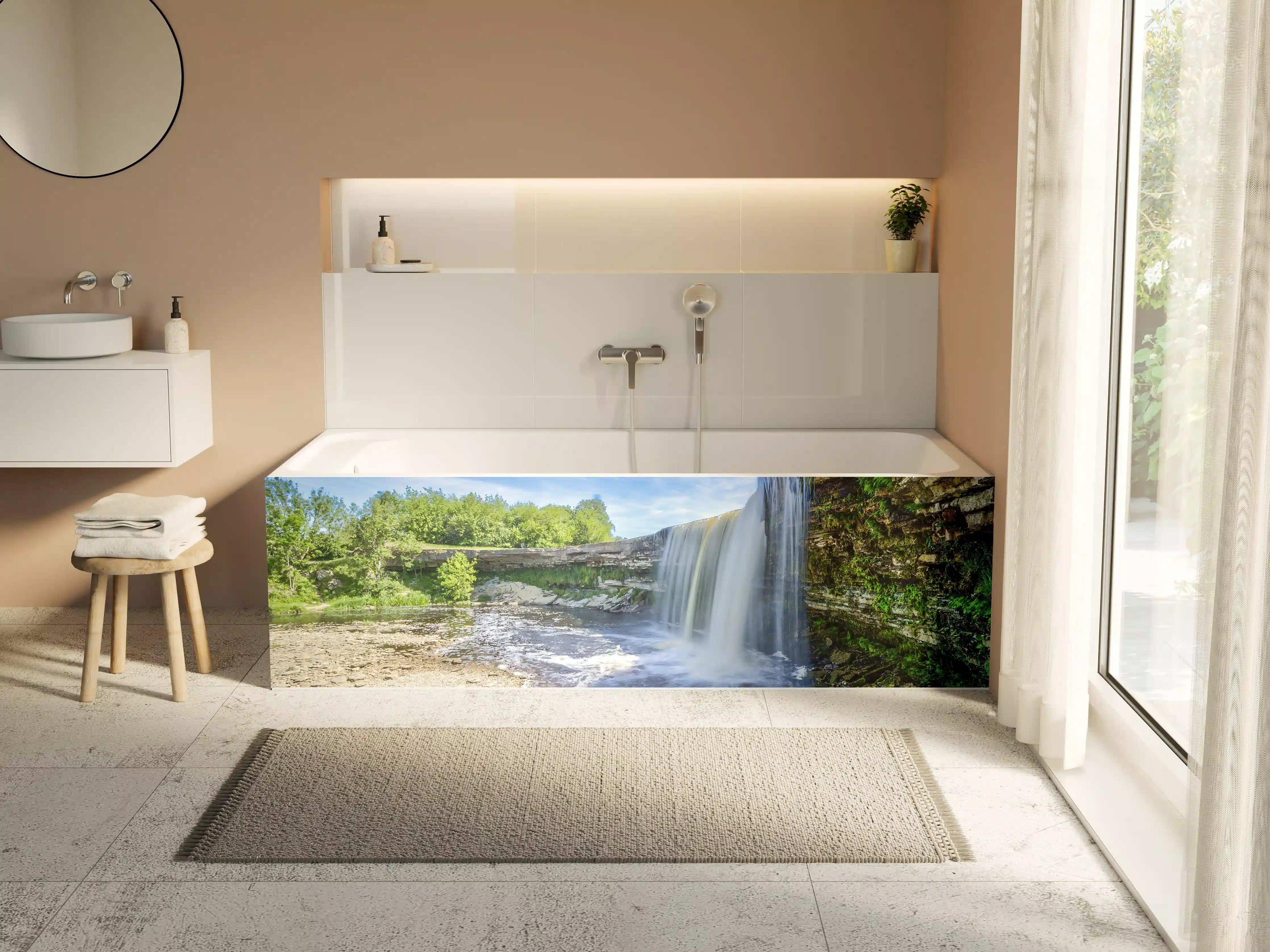 Badewannen-Rückwand - Jagala Sommer Wasserfall