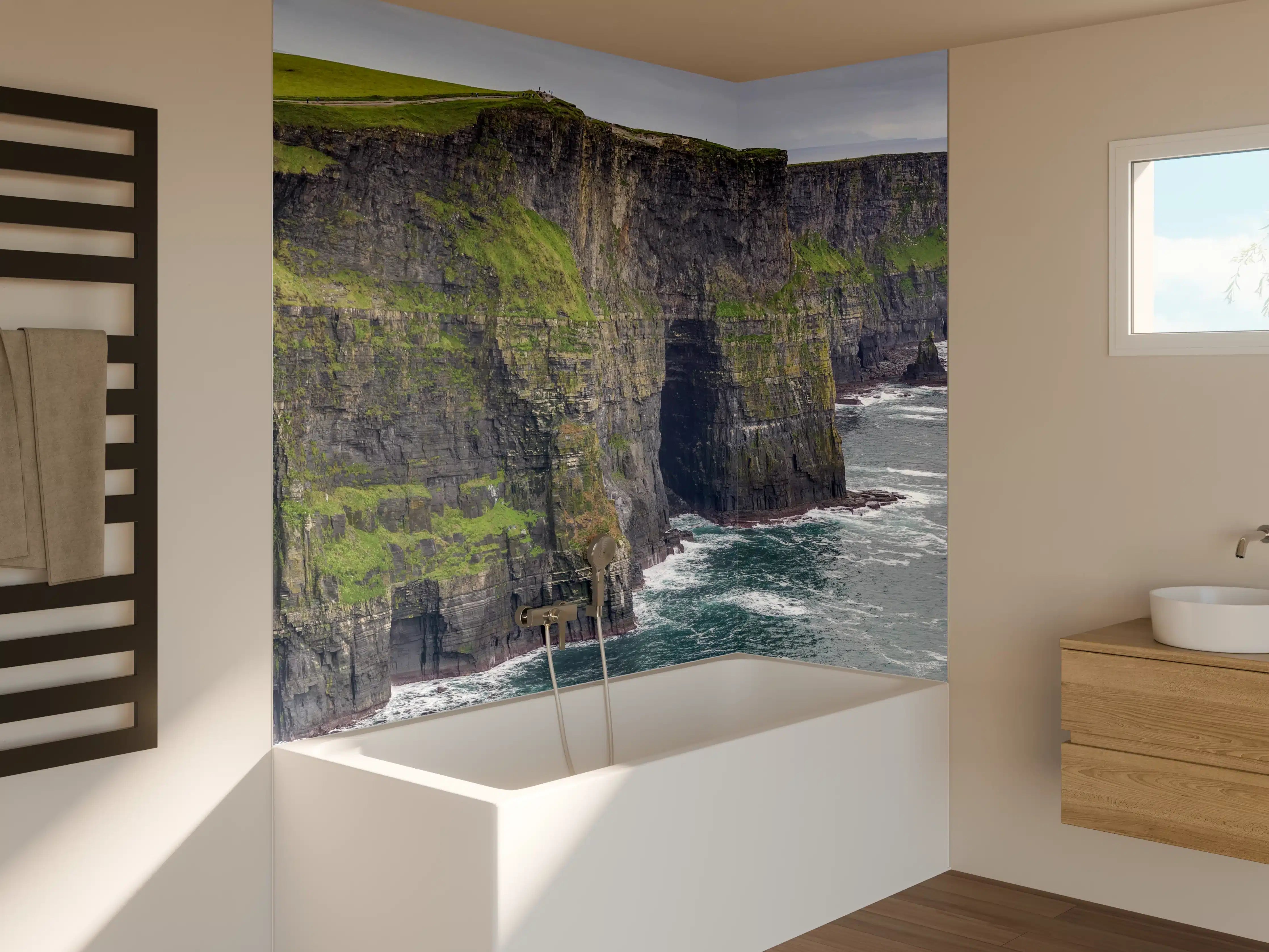 Badewannen-Rückwand - Klippenlinie in Kerry - Irland