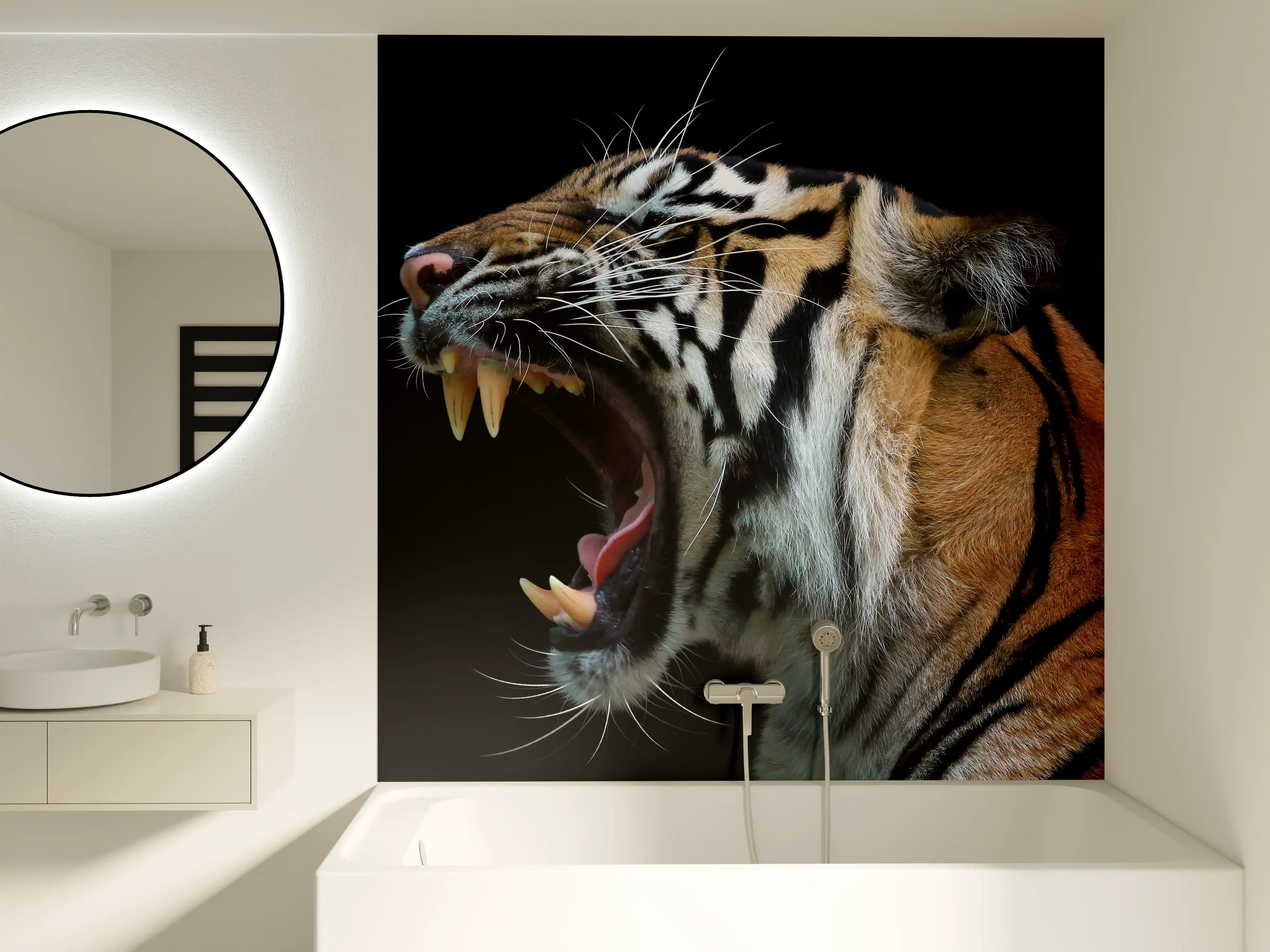 Badewannen-Rückwand - Kopf eines Sumatra-Tigers