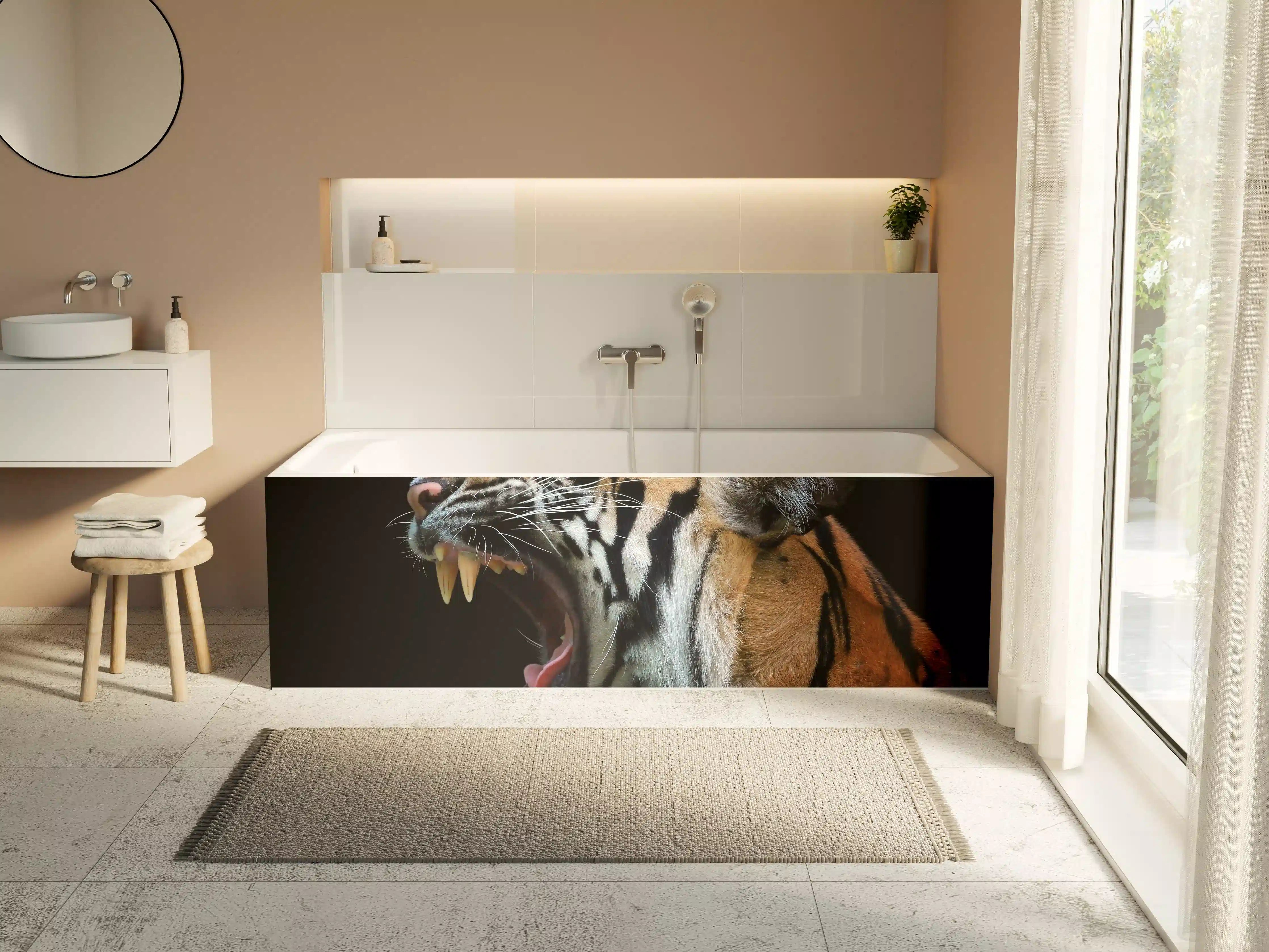 Badewannen-Rückwand - Kopf eines Sumatra-Tigers