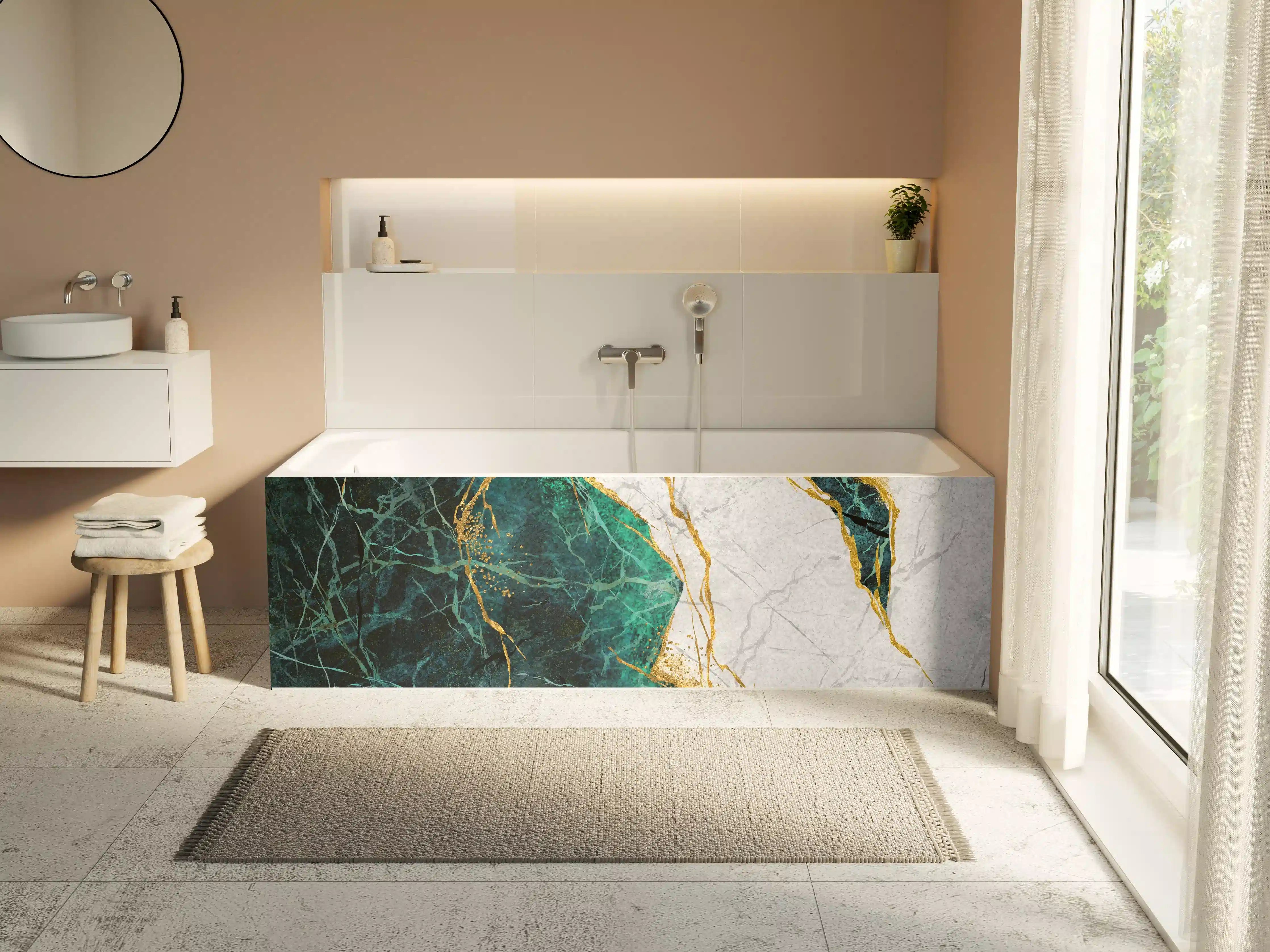 Badewannen-Rückwand - Kreative Marmor Textur - Luxus 