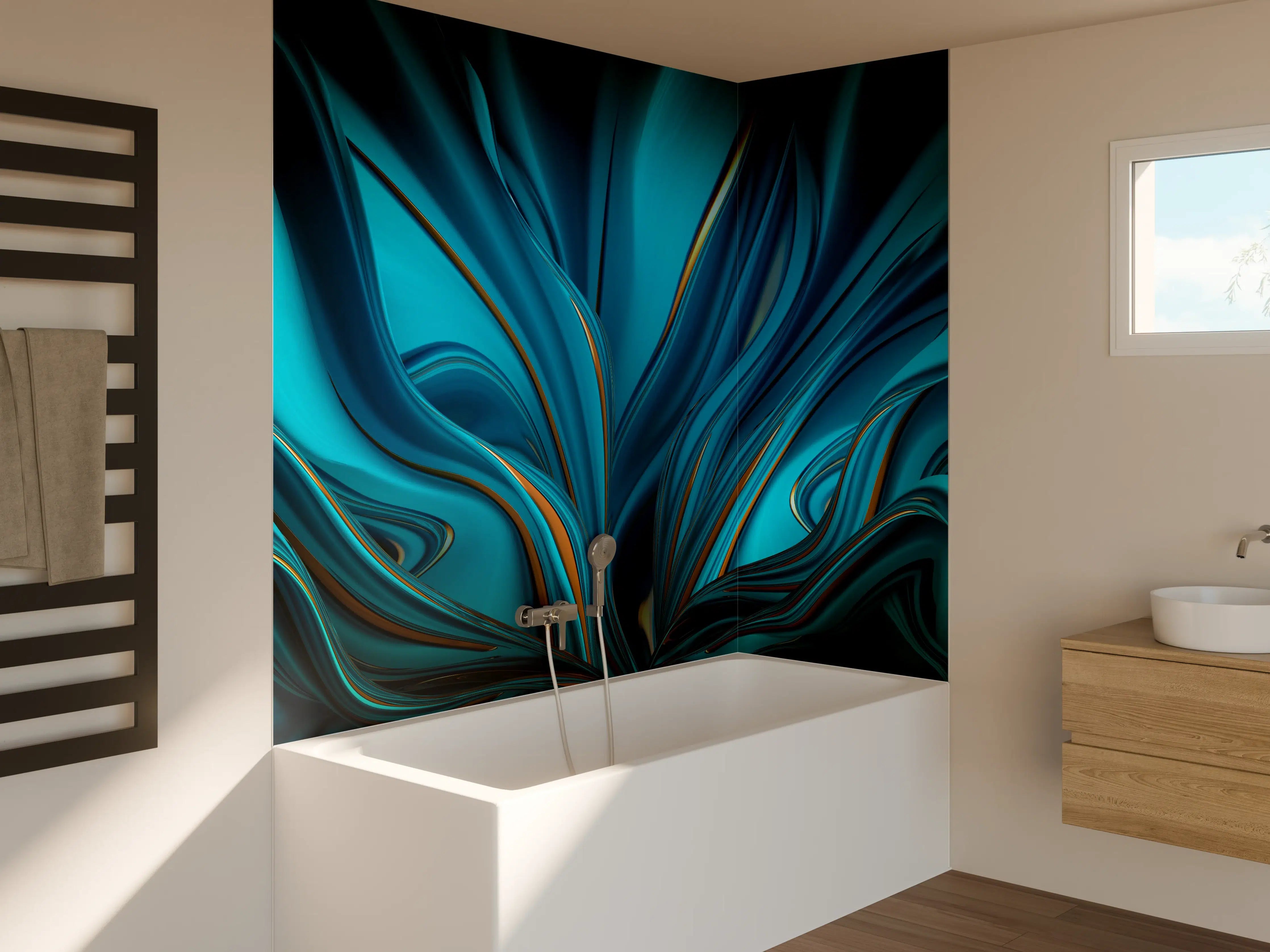 Badewannen-Rückwand - Künstlerischer Hintergrund - Abstrakt