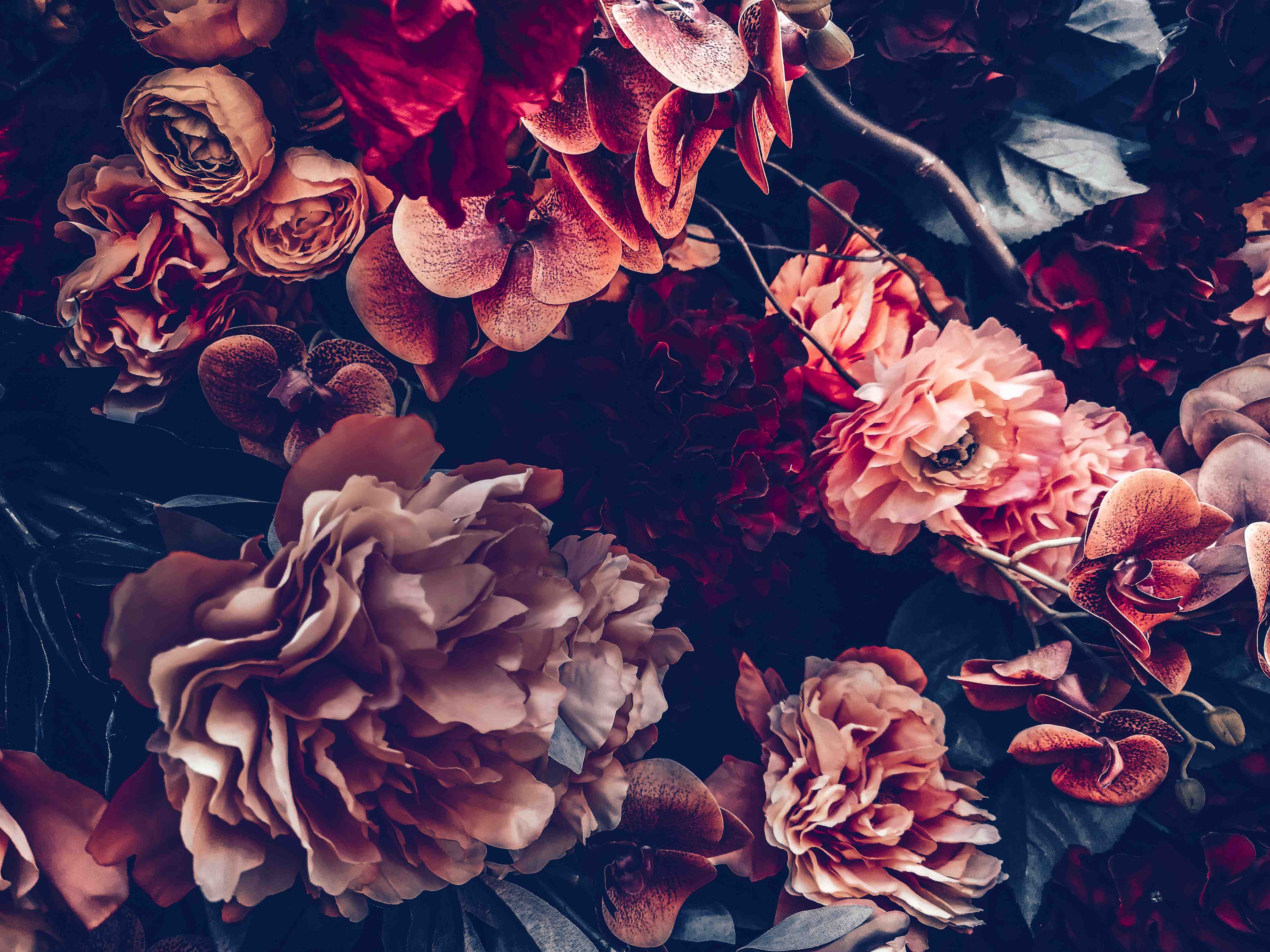 Badewannen-Rückwand-Künstliche Blumen im Vintage-Stil