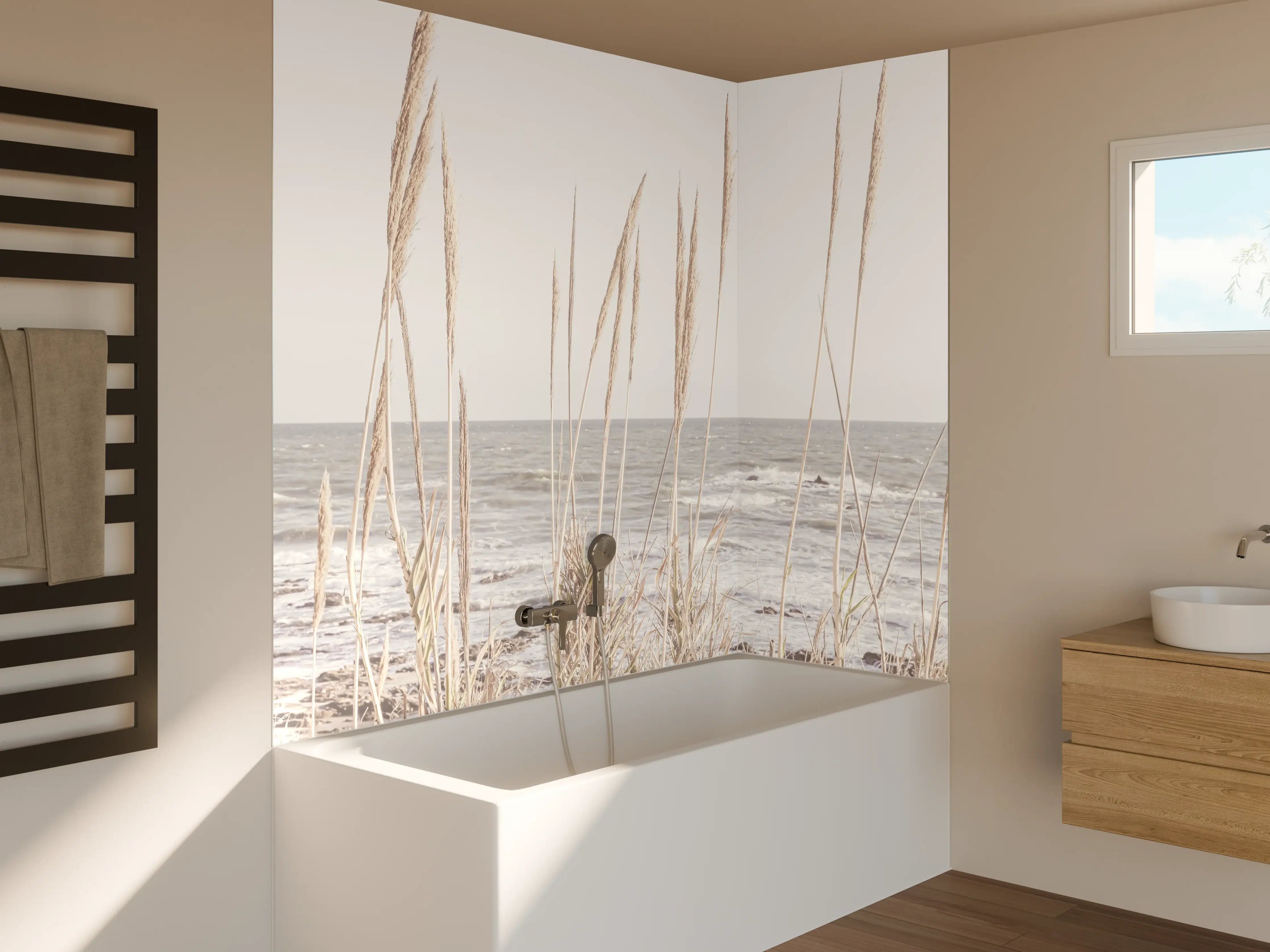 Badewannen-Rückwand - Küstenbild - Am Meer