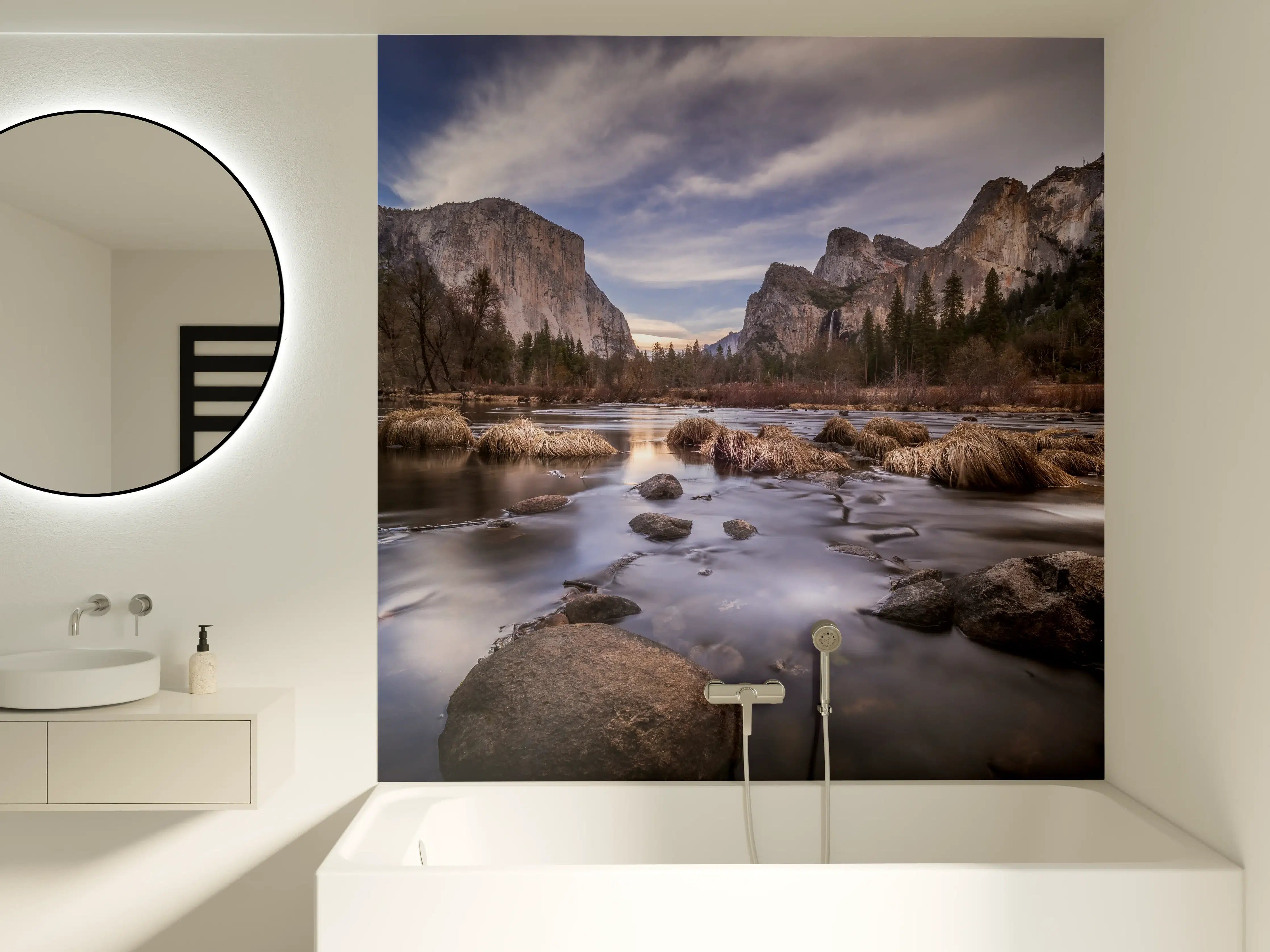 Badewannen-Rückwand - Landschaft des Yosemite Valley Kalifornien
