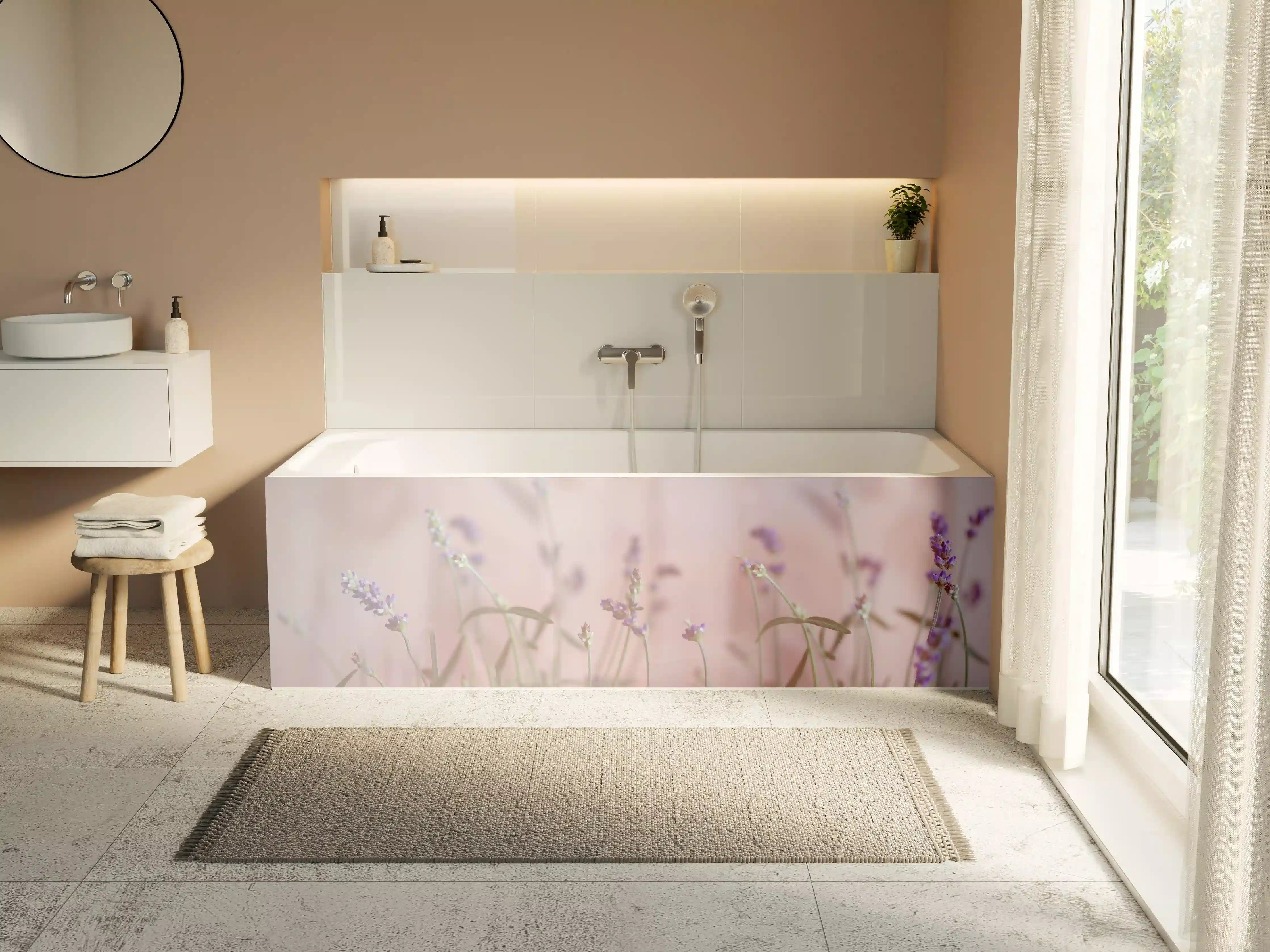 Badewannen-Rückwand - Lavendel