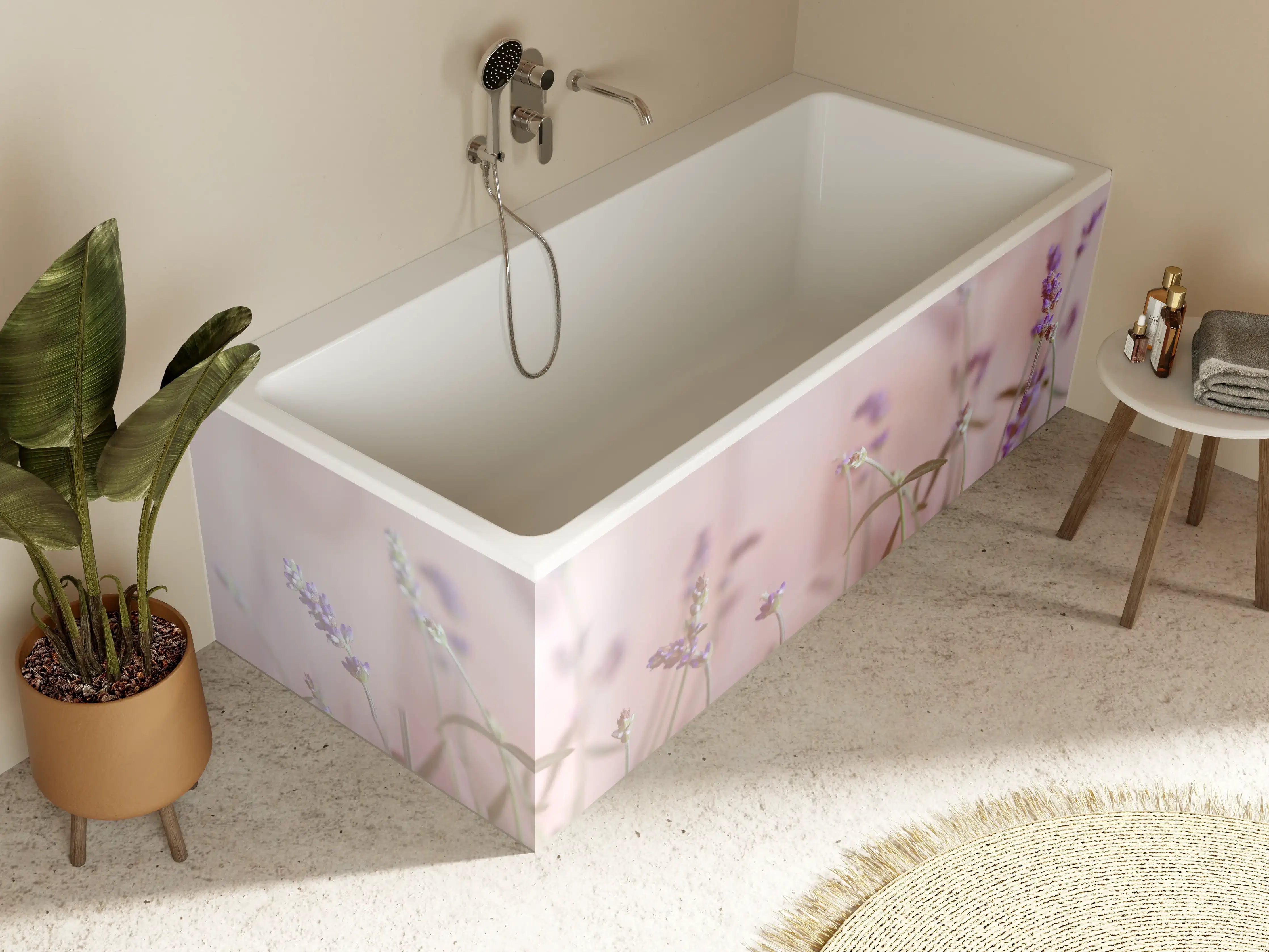 Badewannen-Rückwand - Lavendel