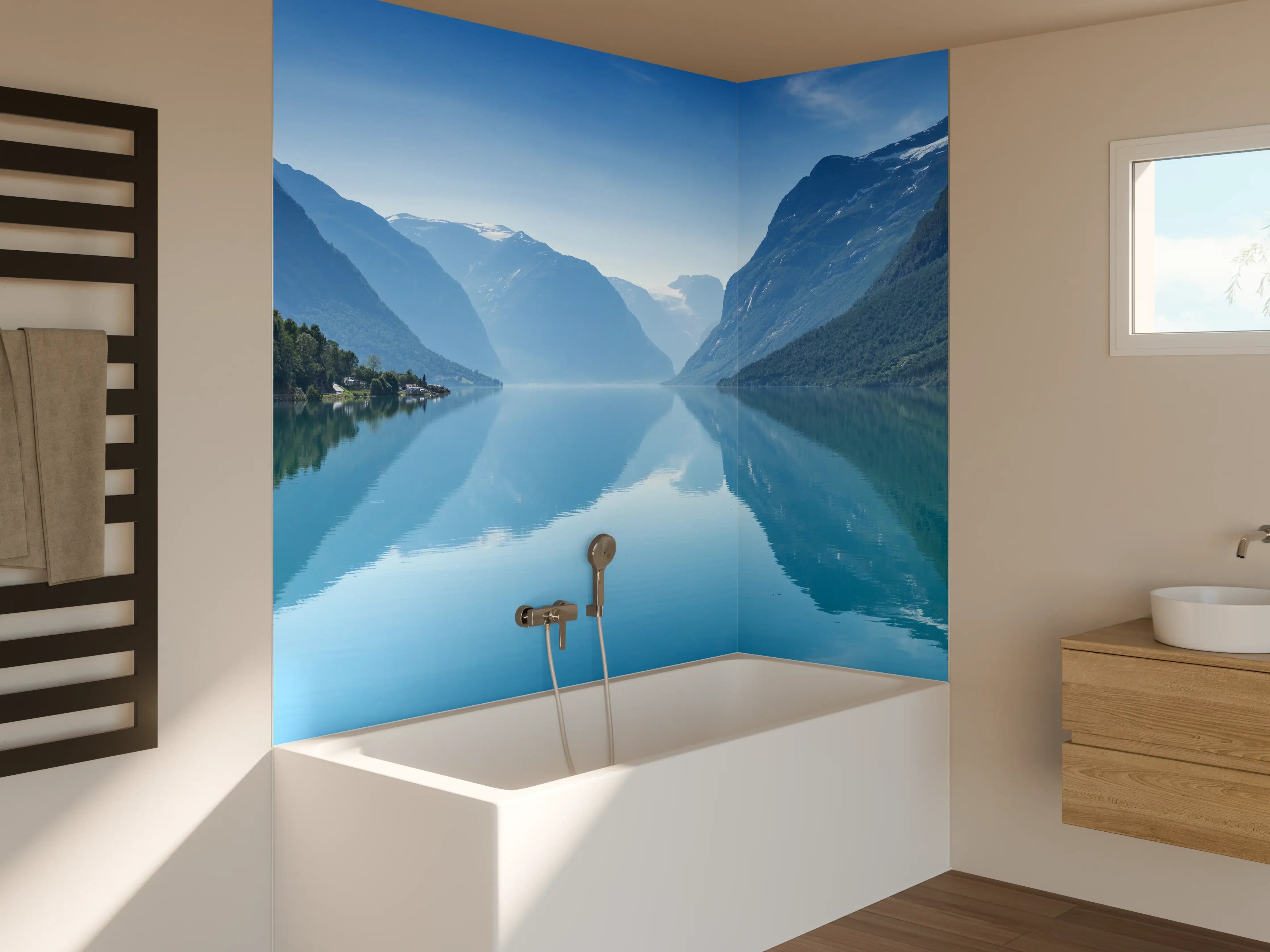 Badewannen-Rückwand - Lovatnet See - Norwegen