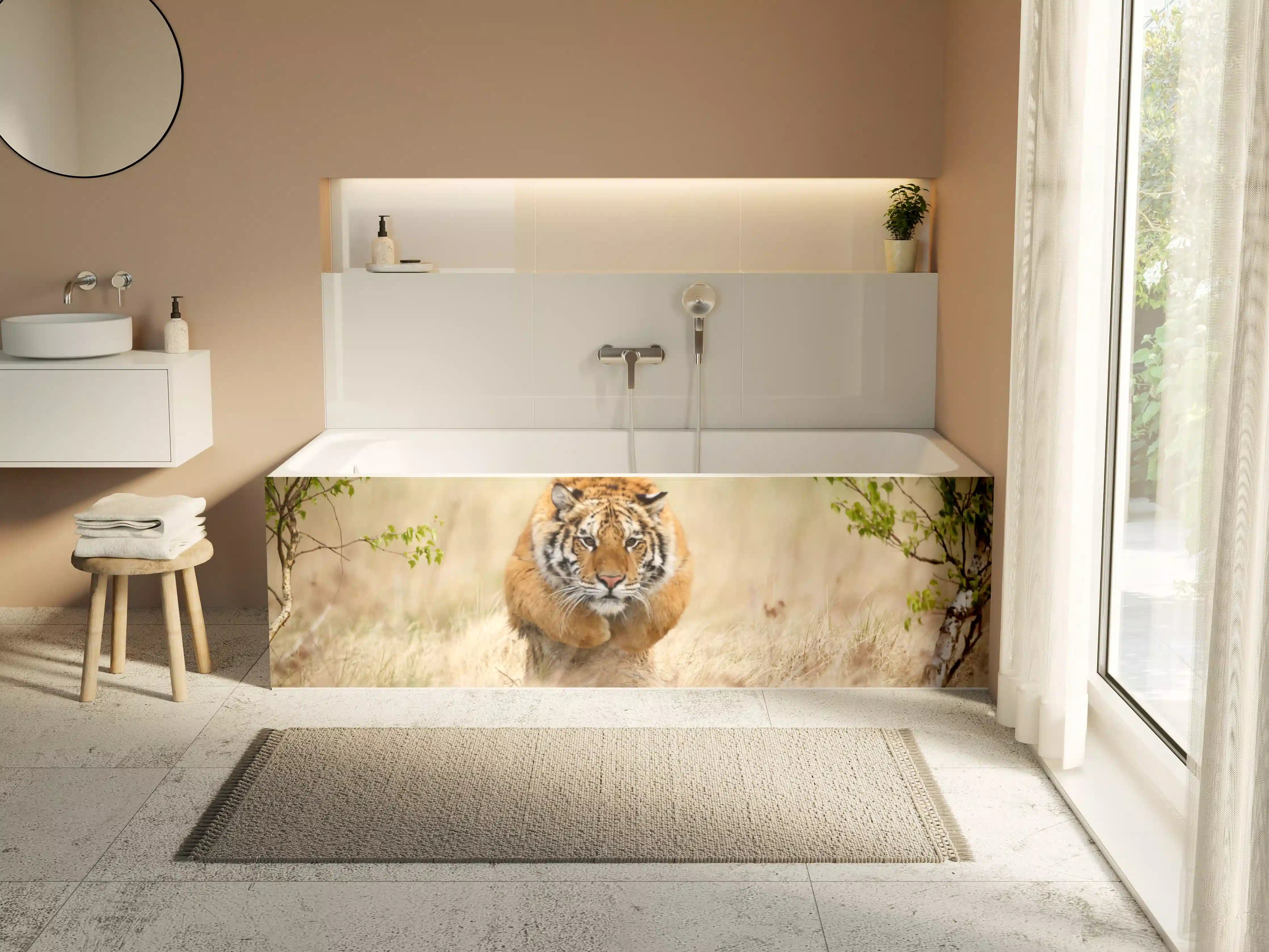 Badewannen-Rückwand - Mächtiger Sibirischer Tiger