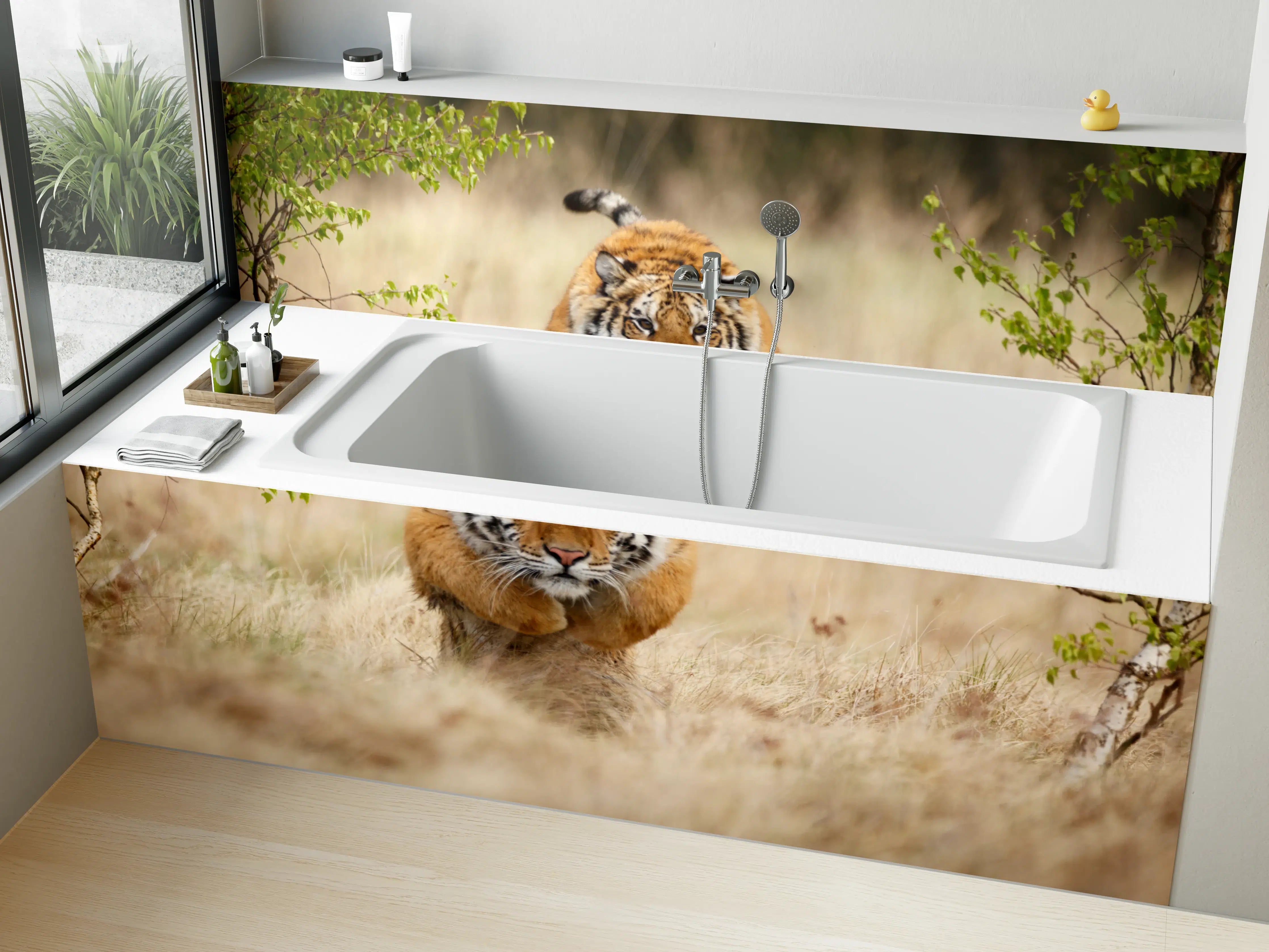 Badewannen-Rückwand - Mächtiger Sibirischer Tiger