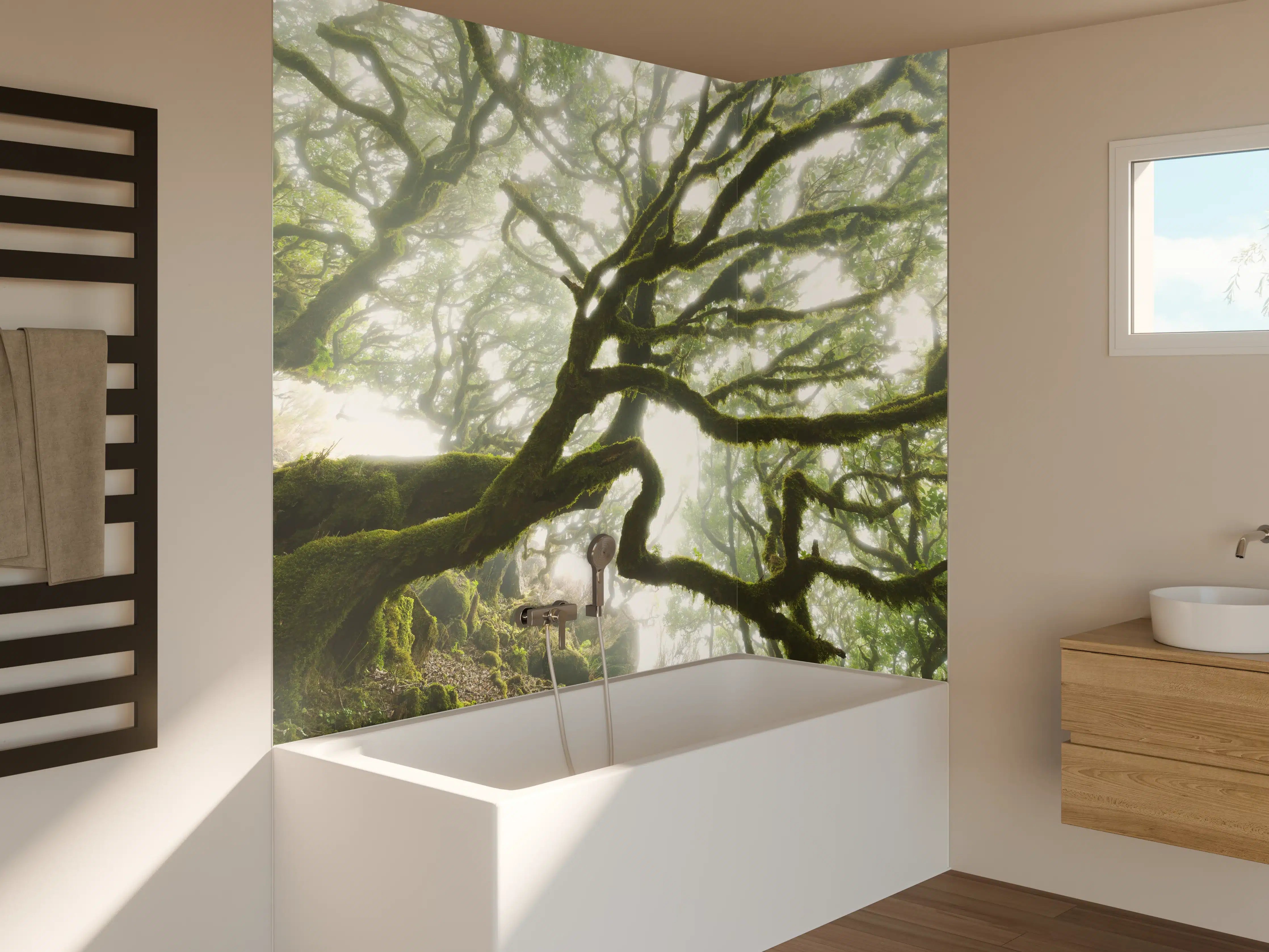 Badewannen-Rückwand - Magischer Baum