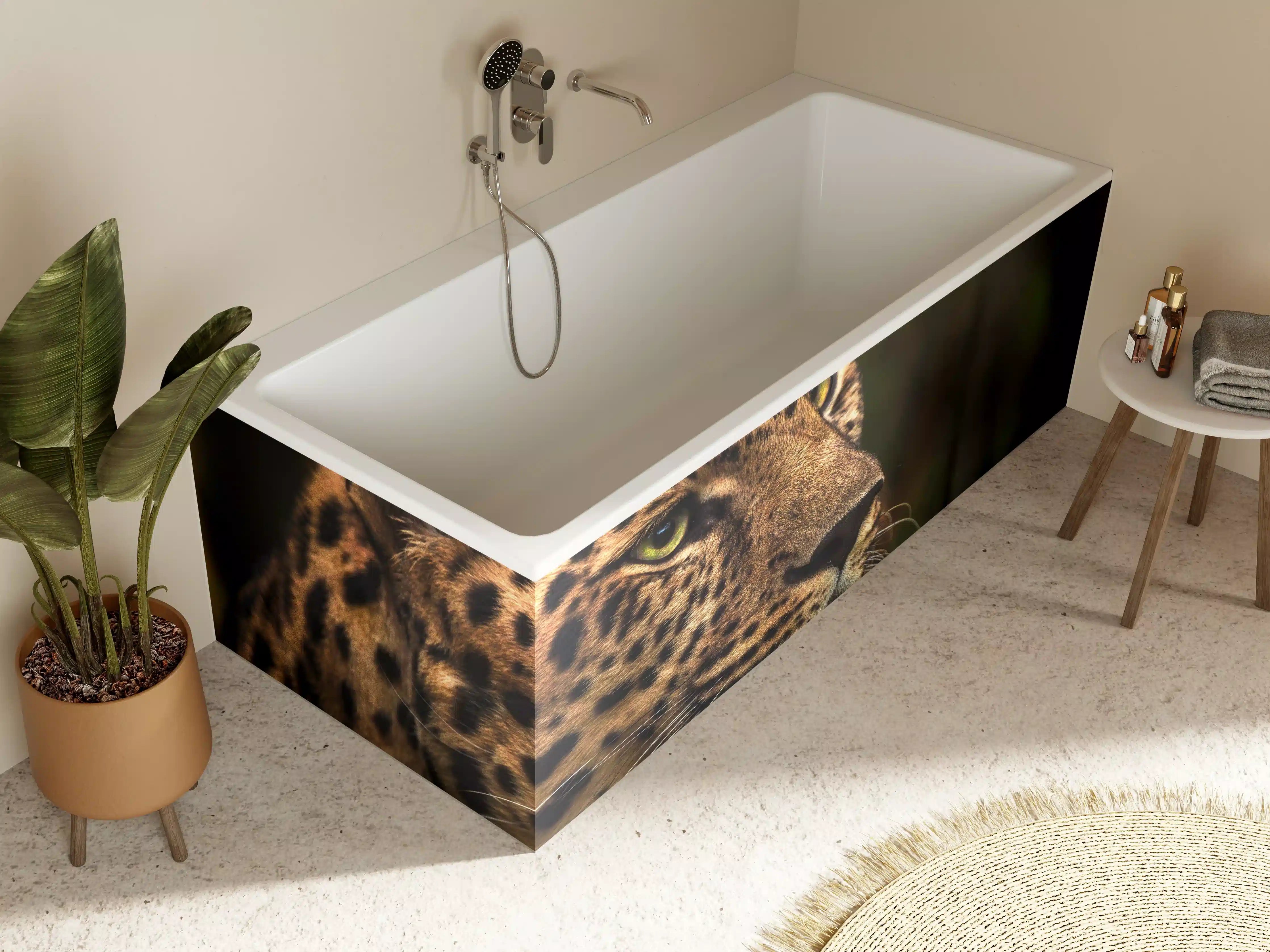 Badewannen-Rückwand - Majestätischer Amur-Leopard