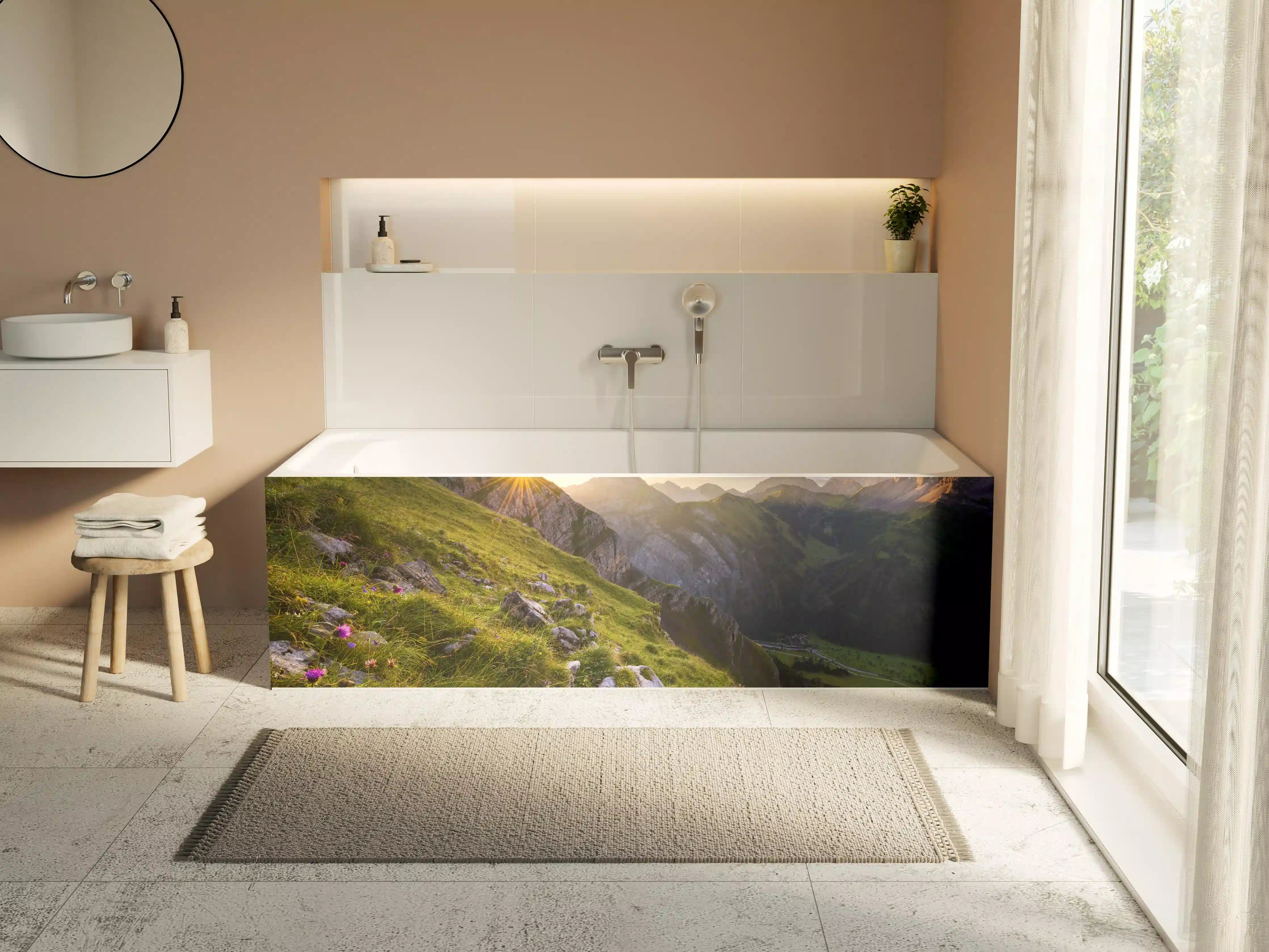 Badewannen-Rückwand - Minimalistisches Grau-Weißes Töpferwerkzeug-Set für Kreativität