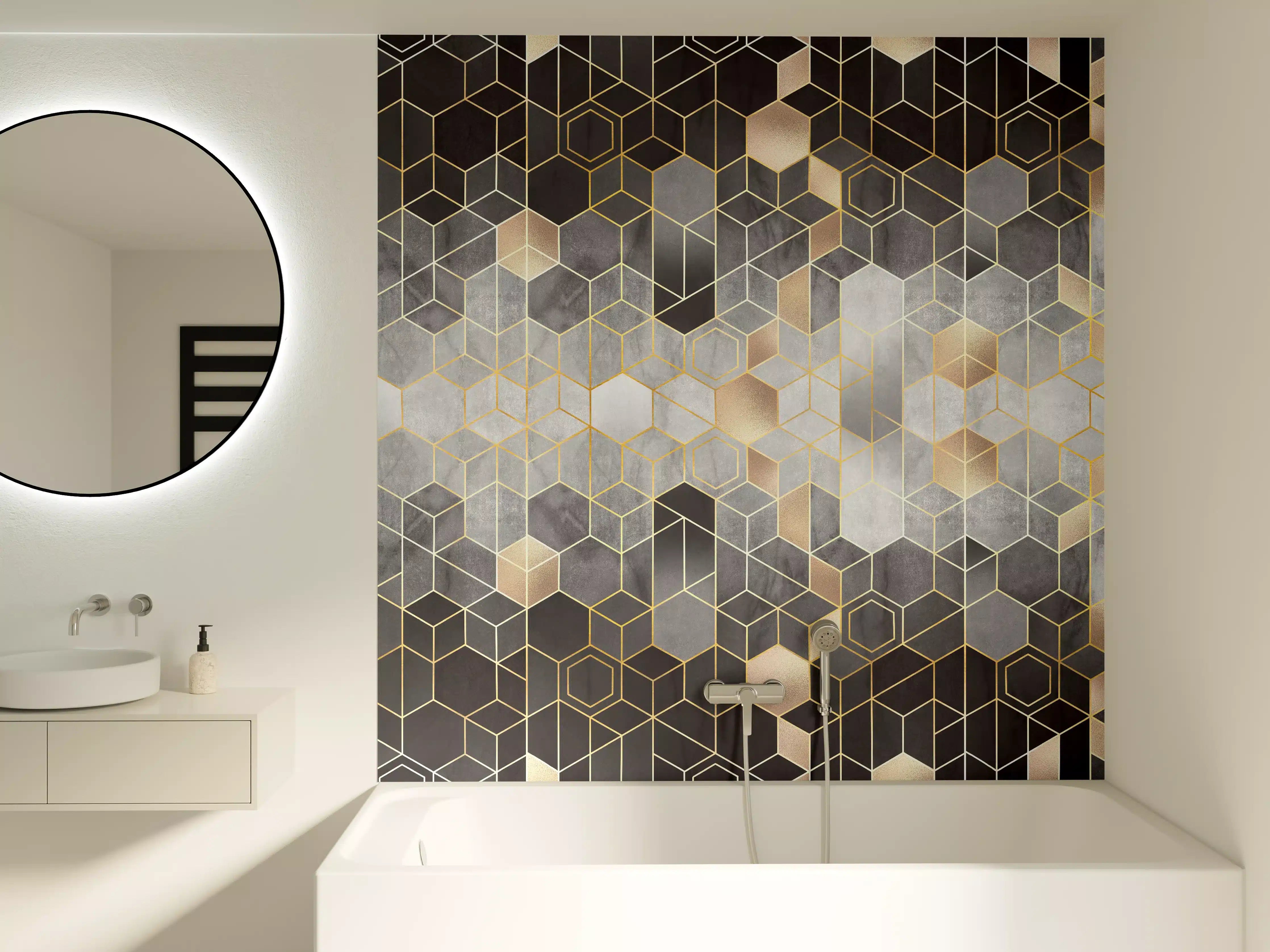 Badewannen-Rückwand - Moderne Darstellung - Luxus