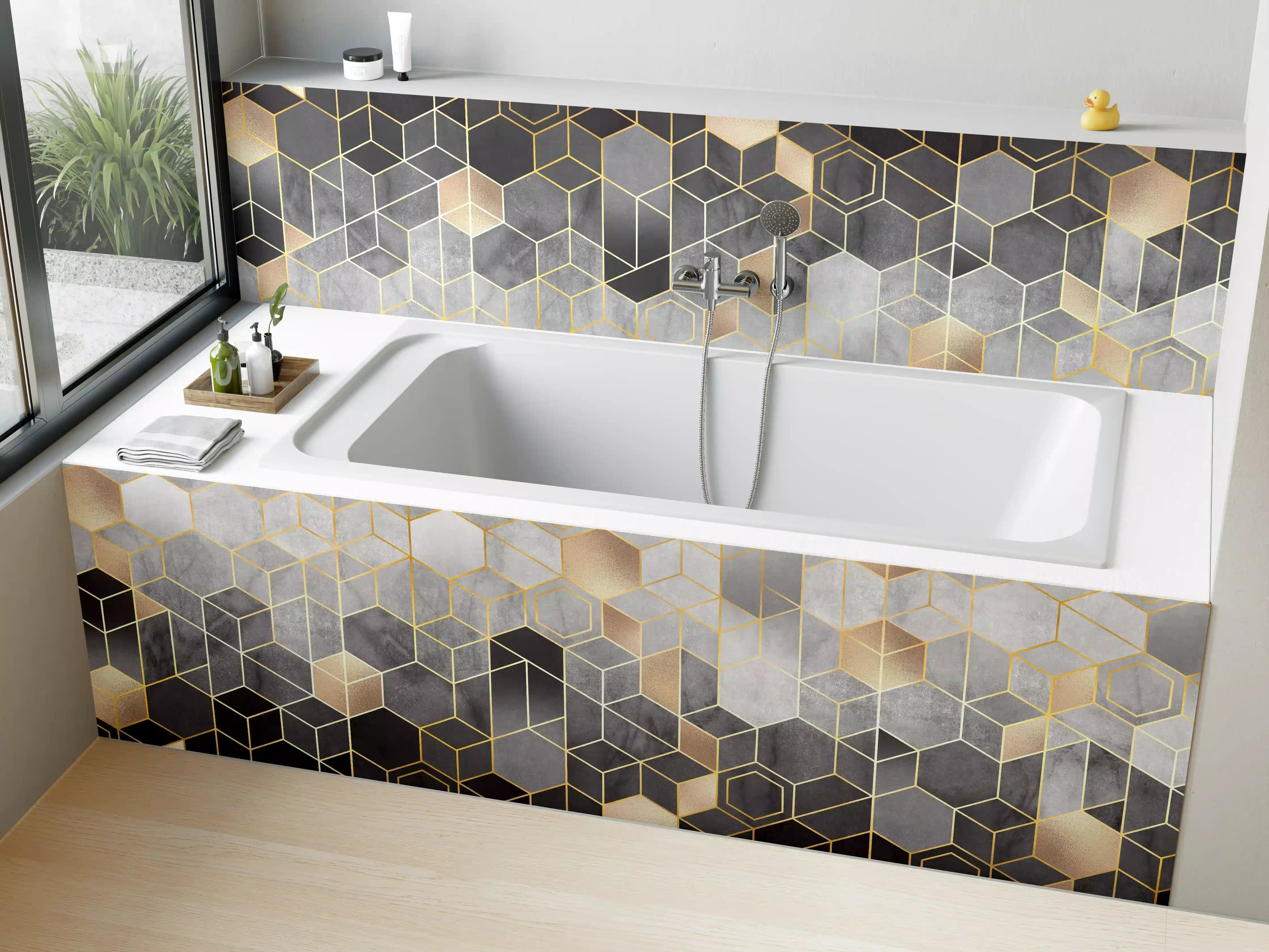 Badewannen-Rückwand - Moderne Darstellung - Luxus