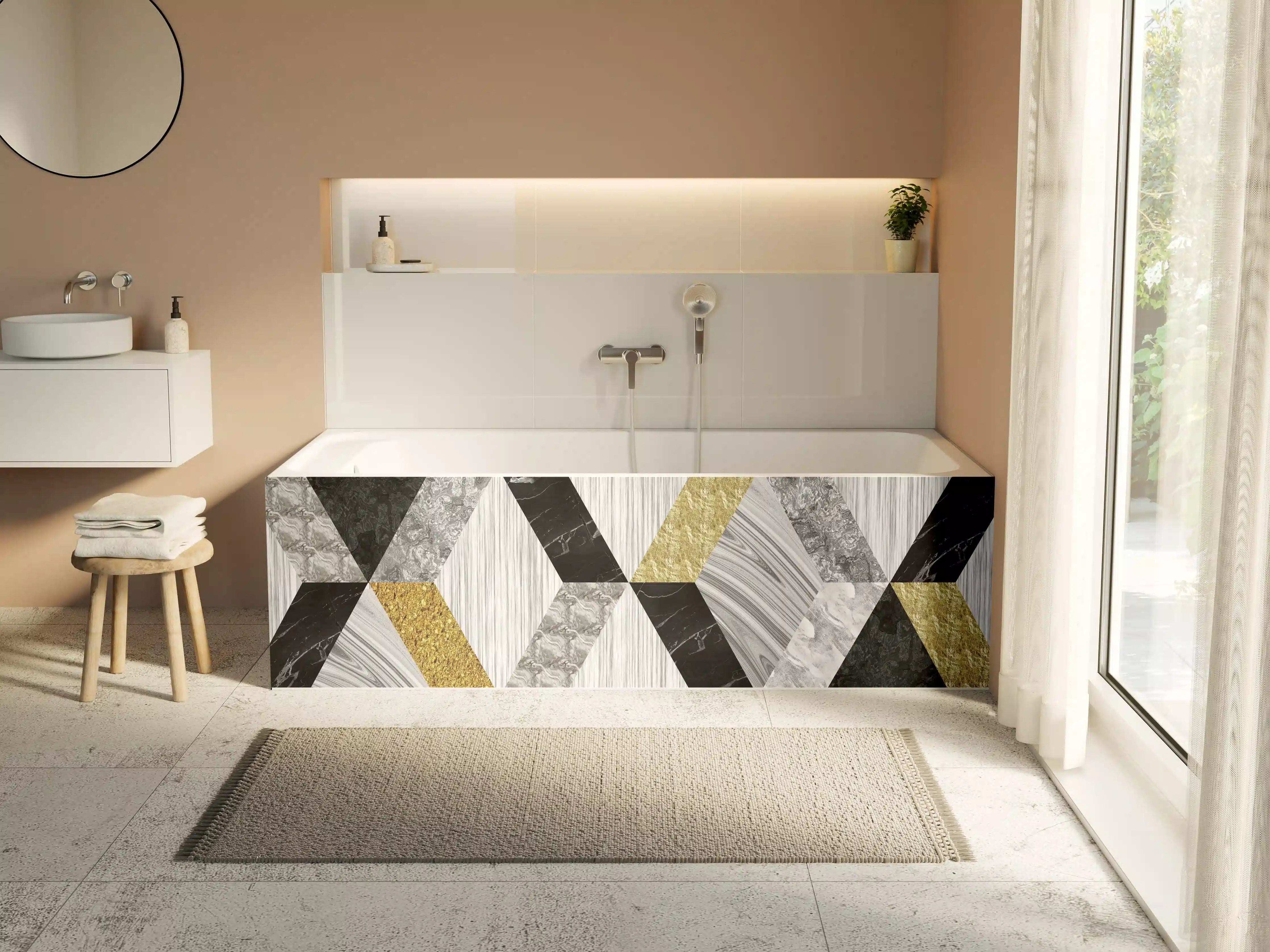 Badewannen-Rückwand - Moderne Keramik Textur