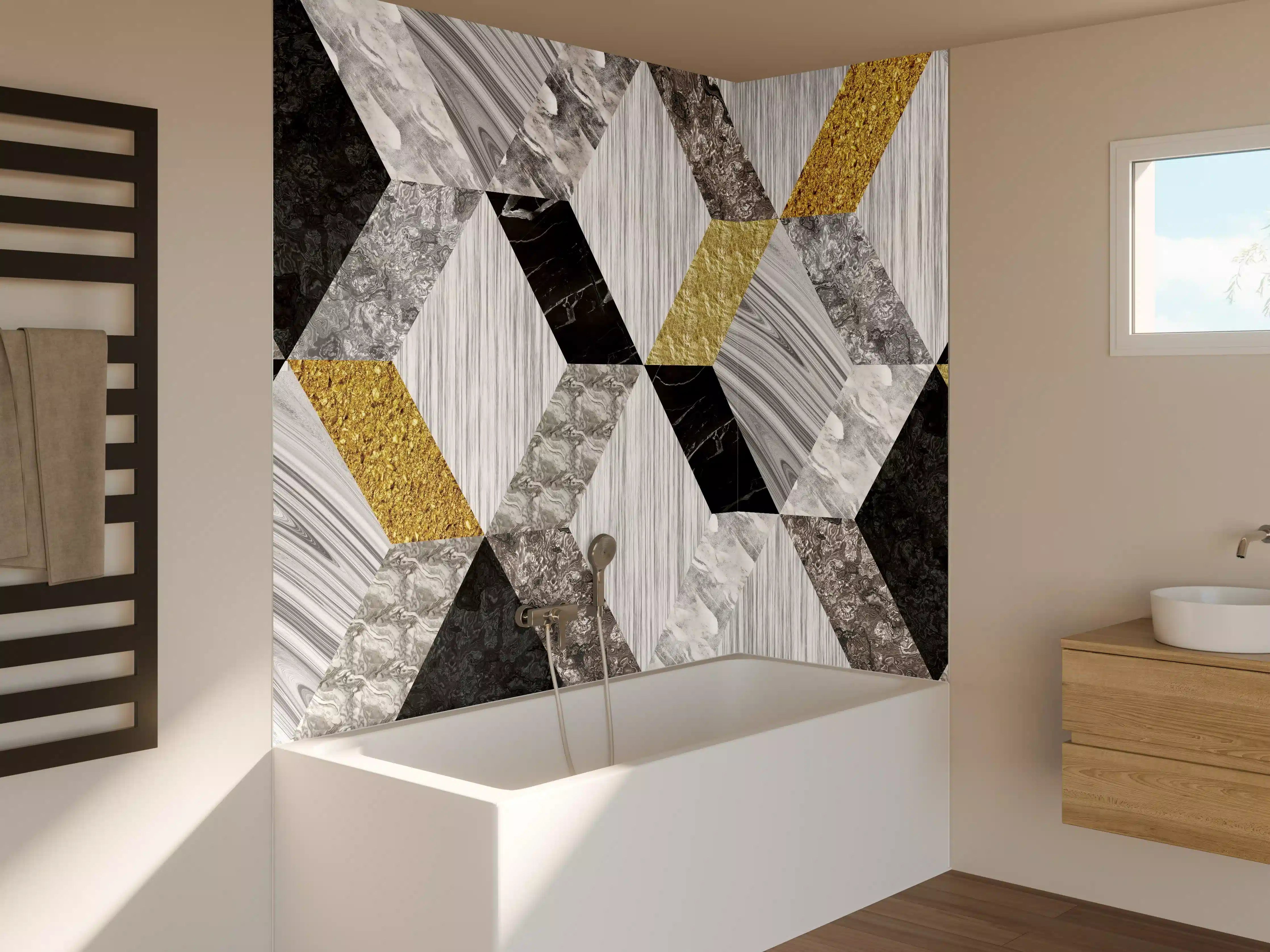 Badewannen-Rückwand - Moderne Keramik Textur