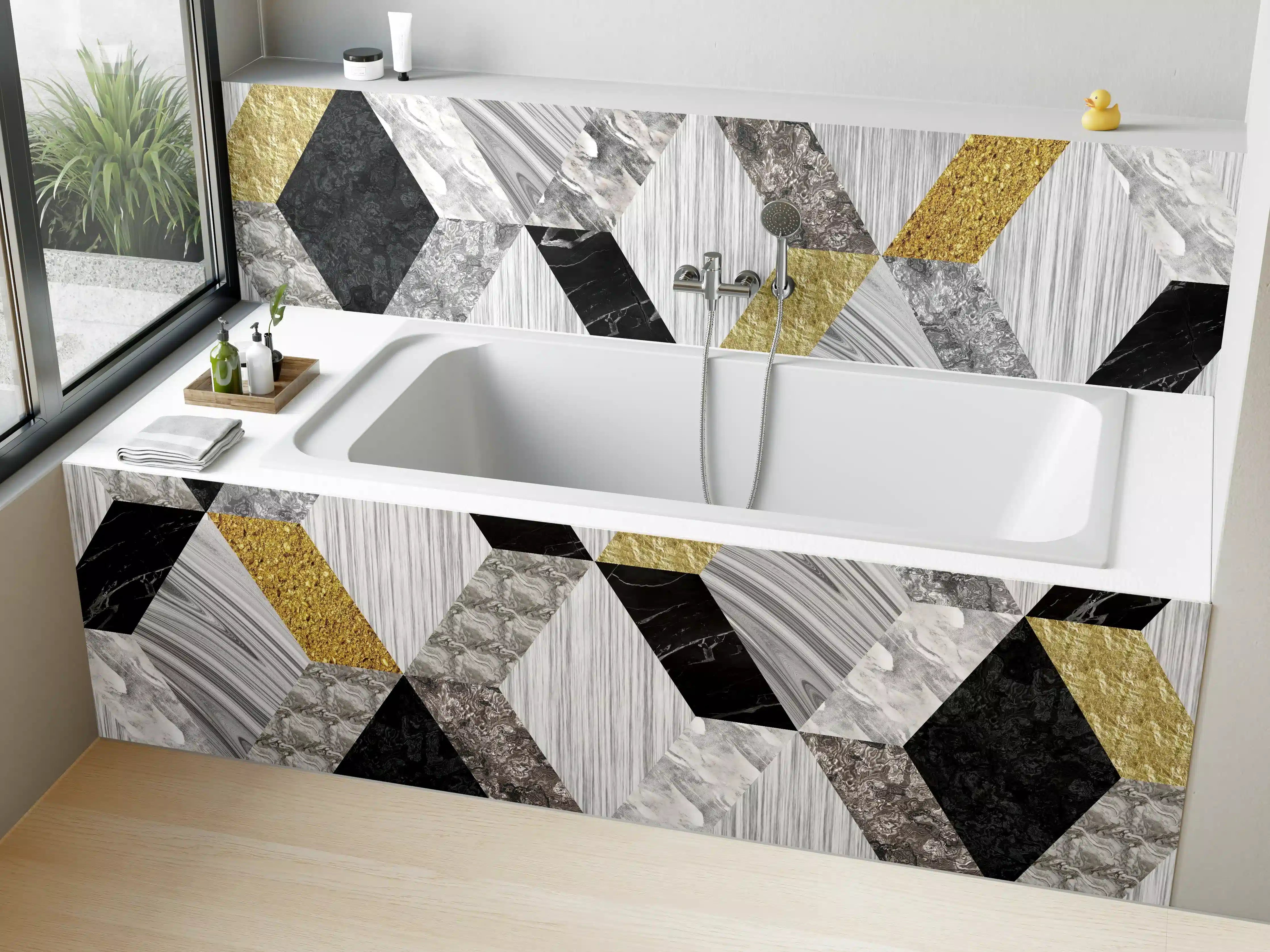 Badewannen-Rückwand - Moderne Keramik Textur