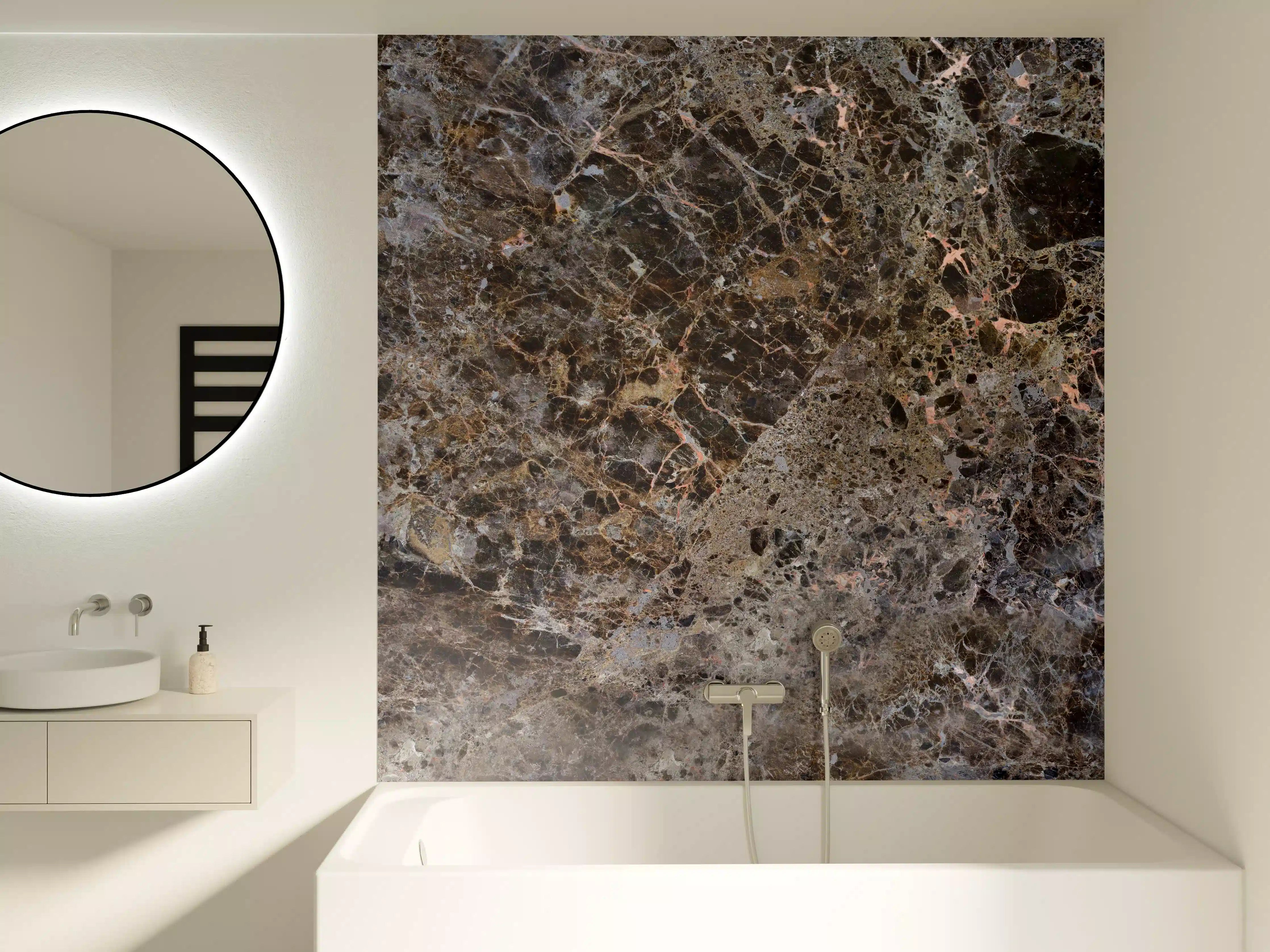 Badewannen-Rückwand - Moderne Marmor Granit Textur