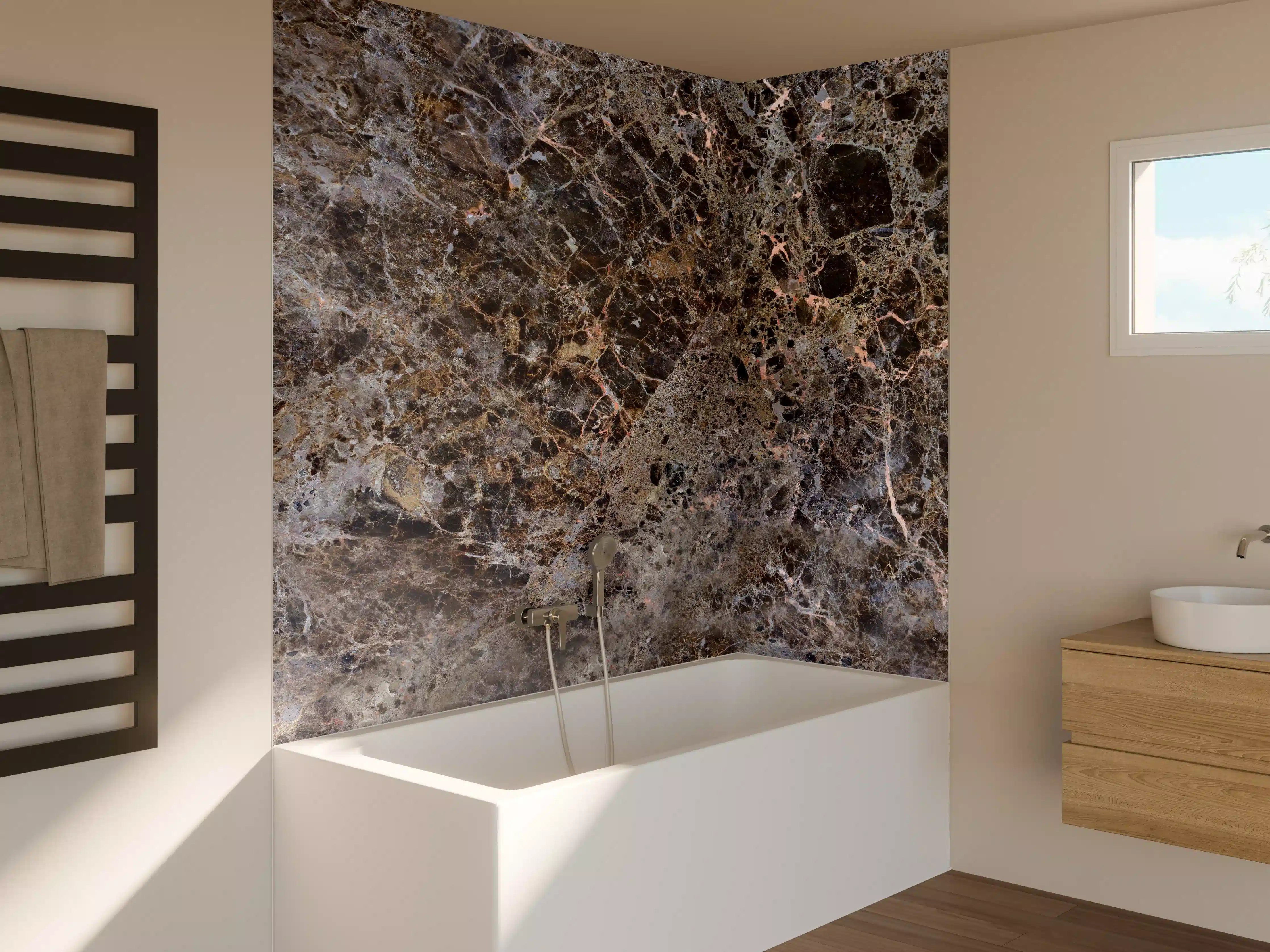 Badewannen-Rückwand - Moderne Marmor Granit Textur