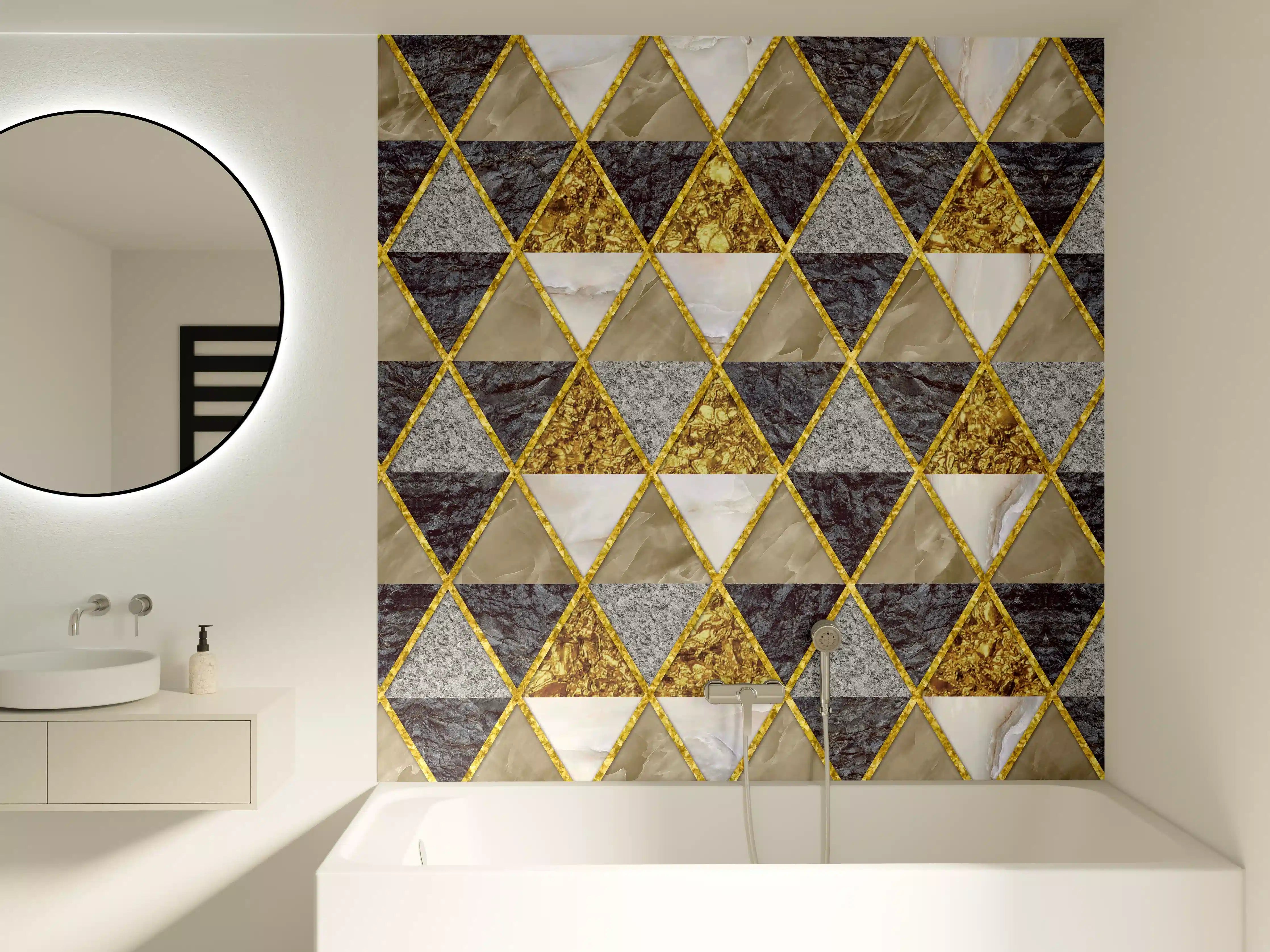 Badewannen-Rückwand - Moderne Wanddekoration - Mosaik