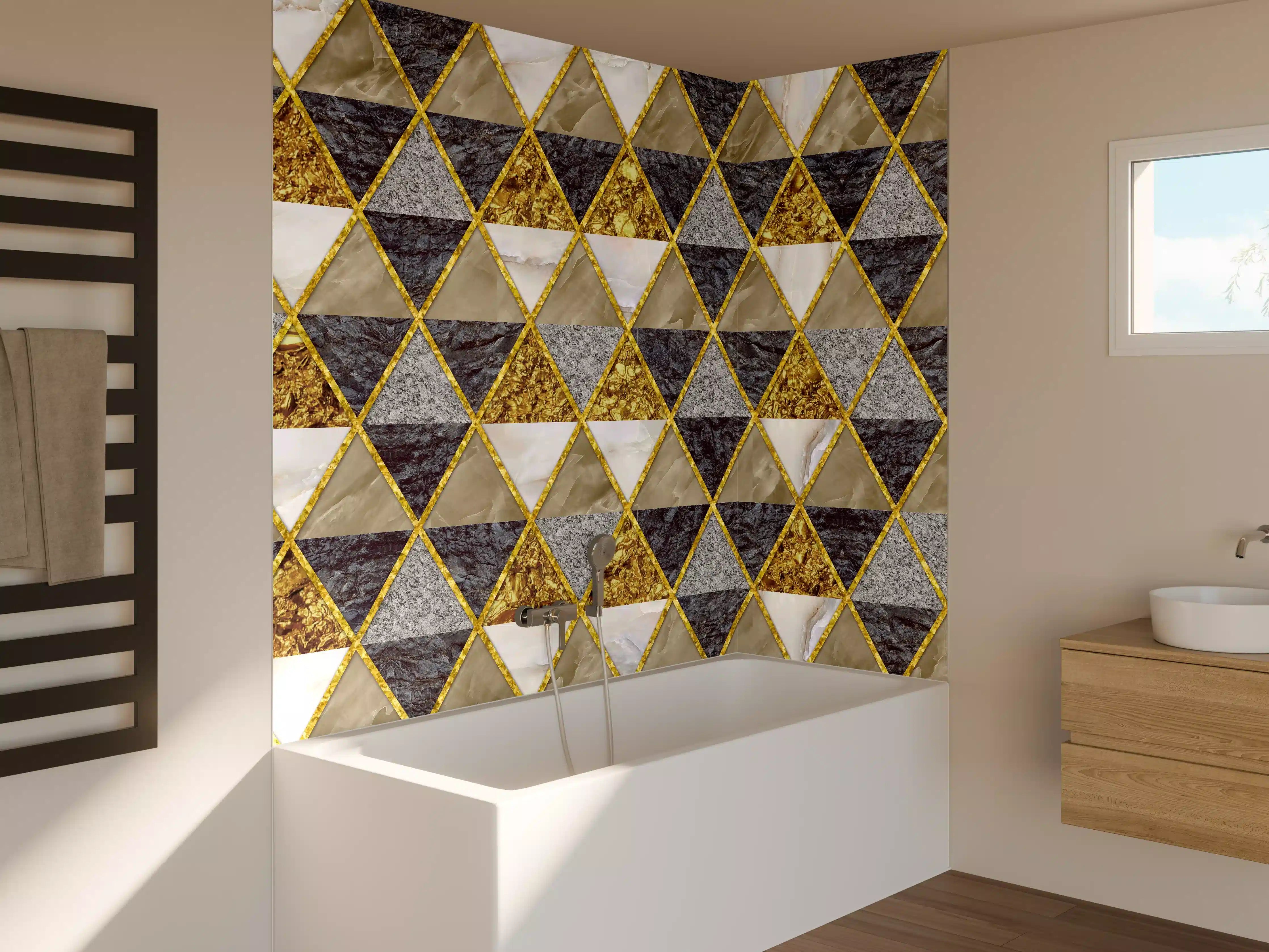 Badewannen-Rückwand - Moderne Wanddekoration - Mosaik