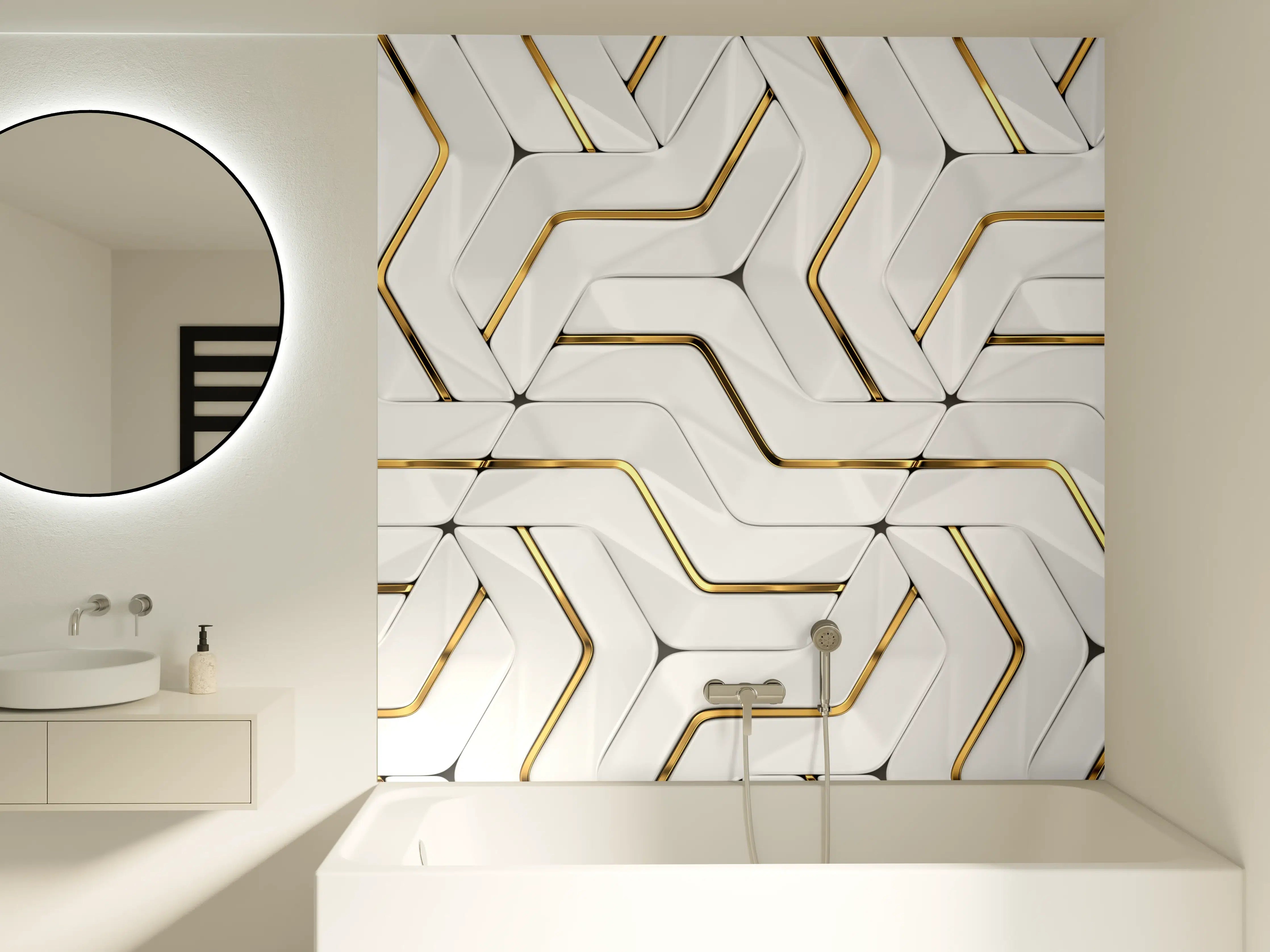 Badewannen-Rückwand - Modernes Hintergrund Muster