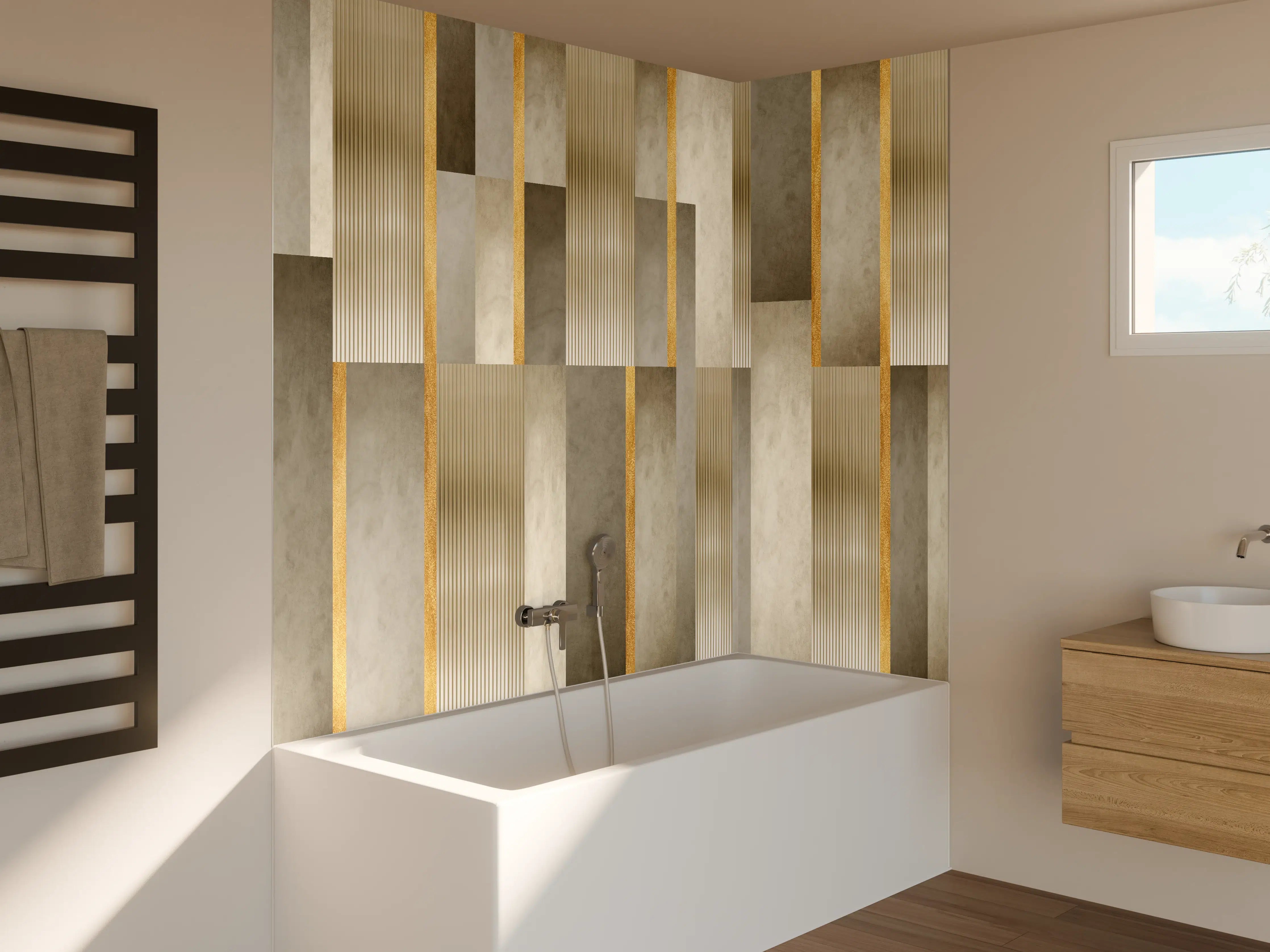 Badewannen-Rückwand - Modernes Wandmuster - Orient