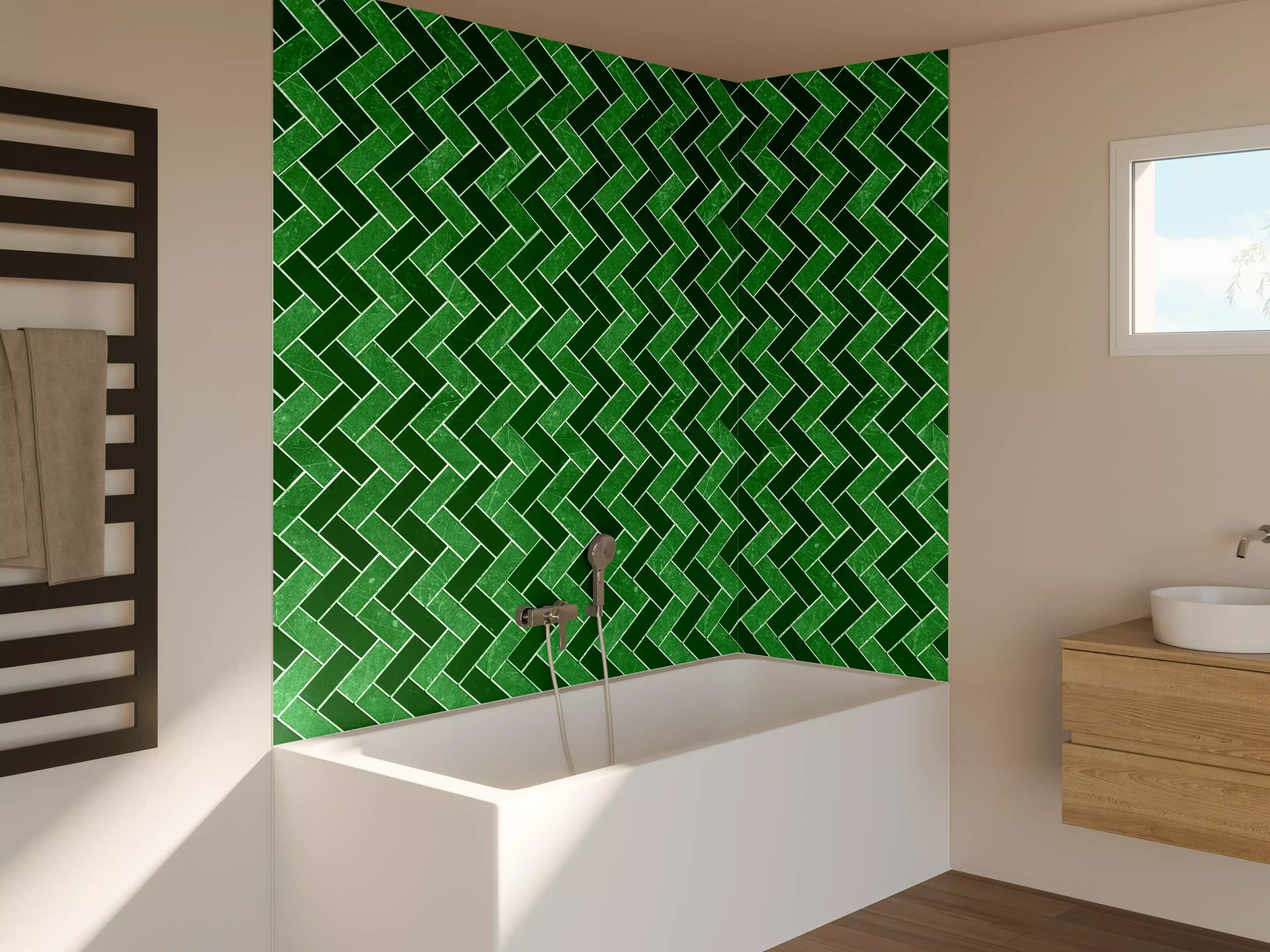 Badewannen-Rückwand - Mosaik Textur - Fliesen