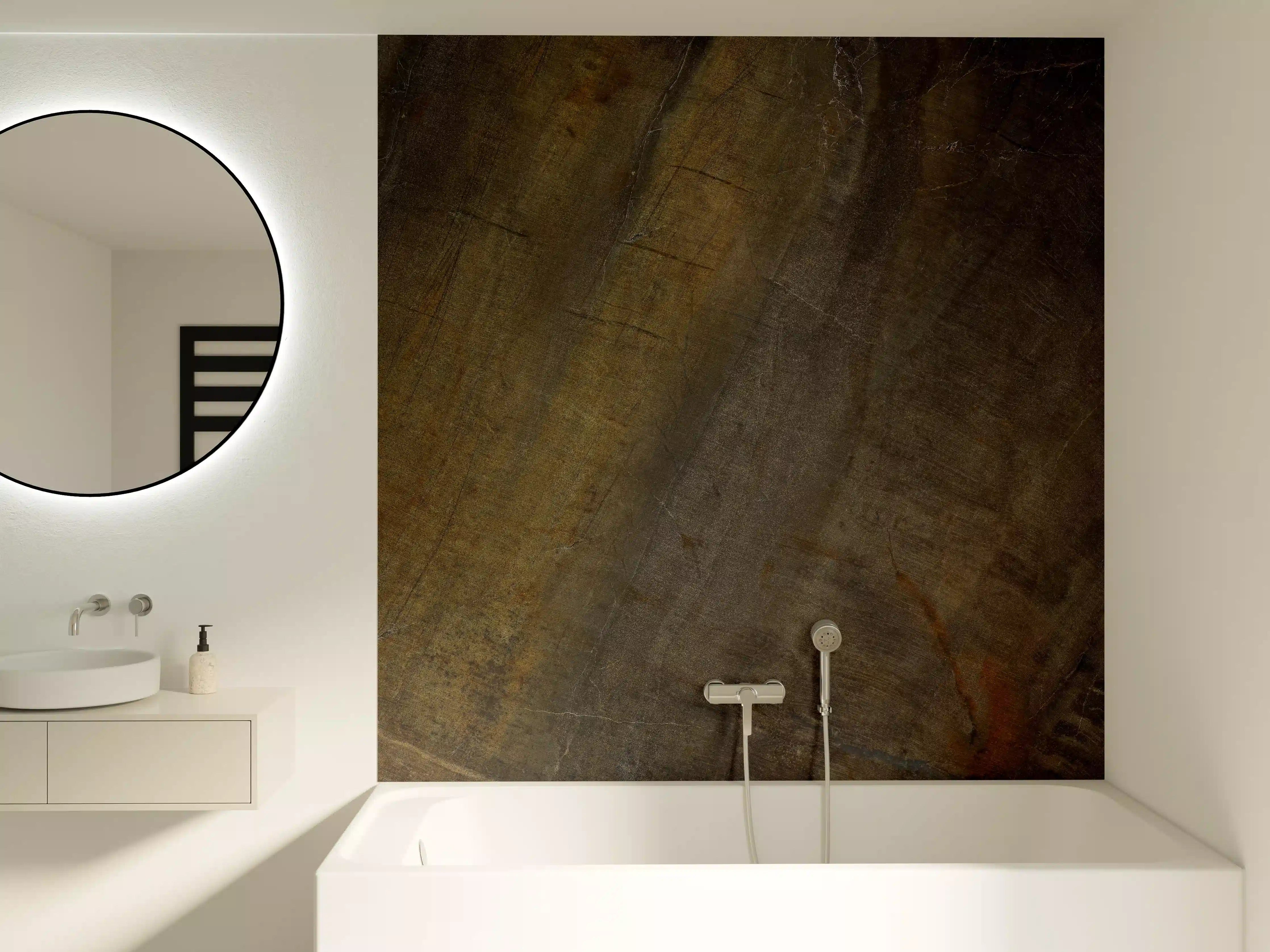 Badewannen-Rückwand - Multicolor raue Marmortextur