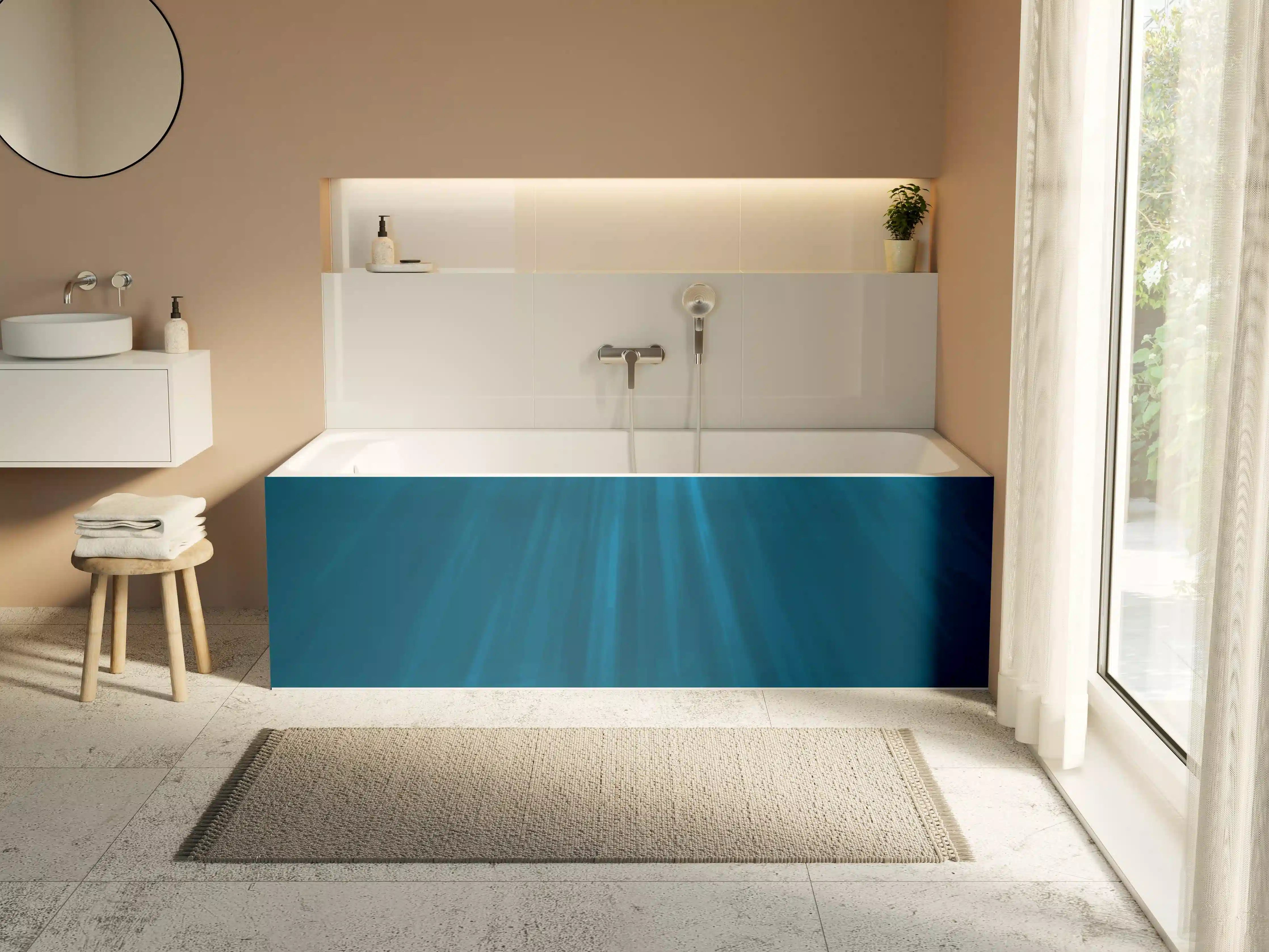 Badewannen-Rückwand - Mystische Unterwasserwelt Blau