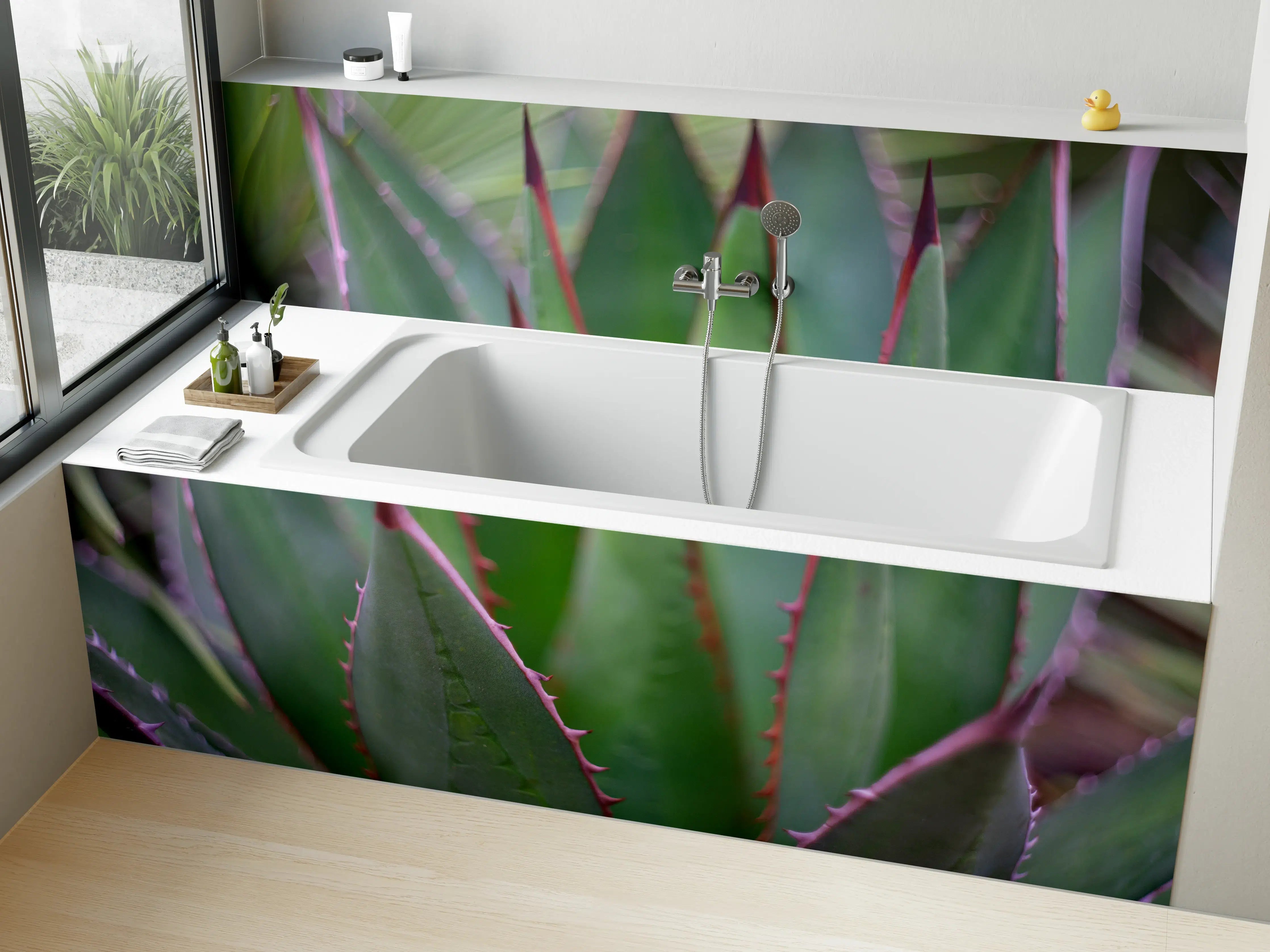 Badewannen-Rückwand - Nahaufnahme - Agave ghiesbreghti