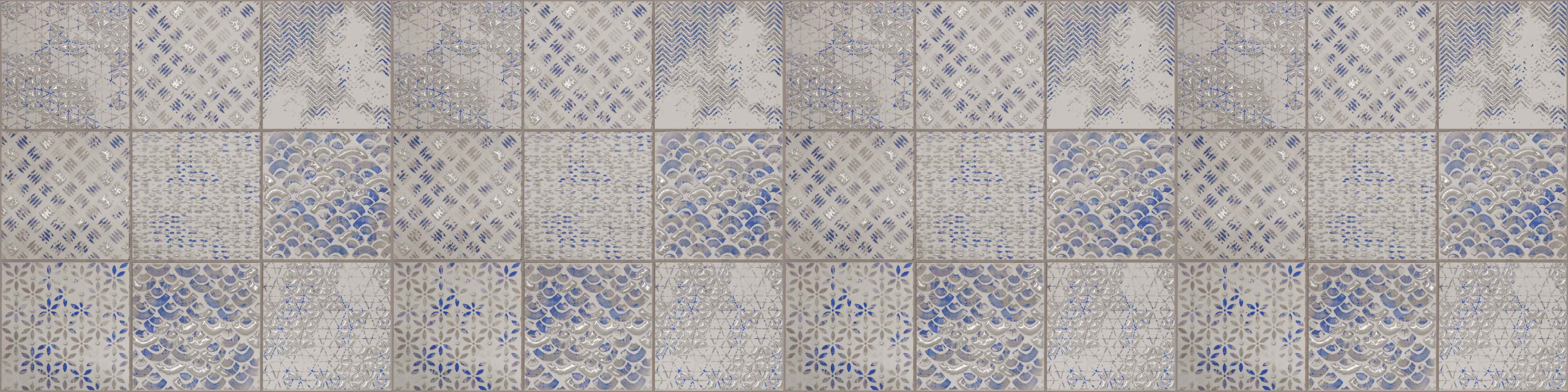 Badewannen-Rückwand-Nahtlose Vintage Retro Fliesen