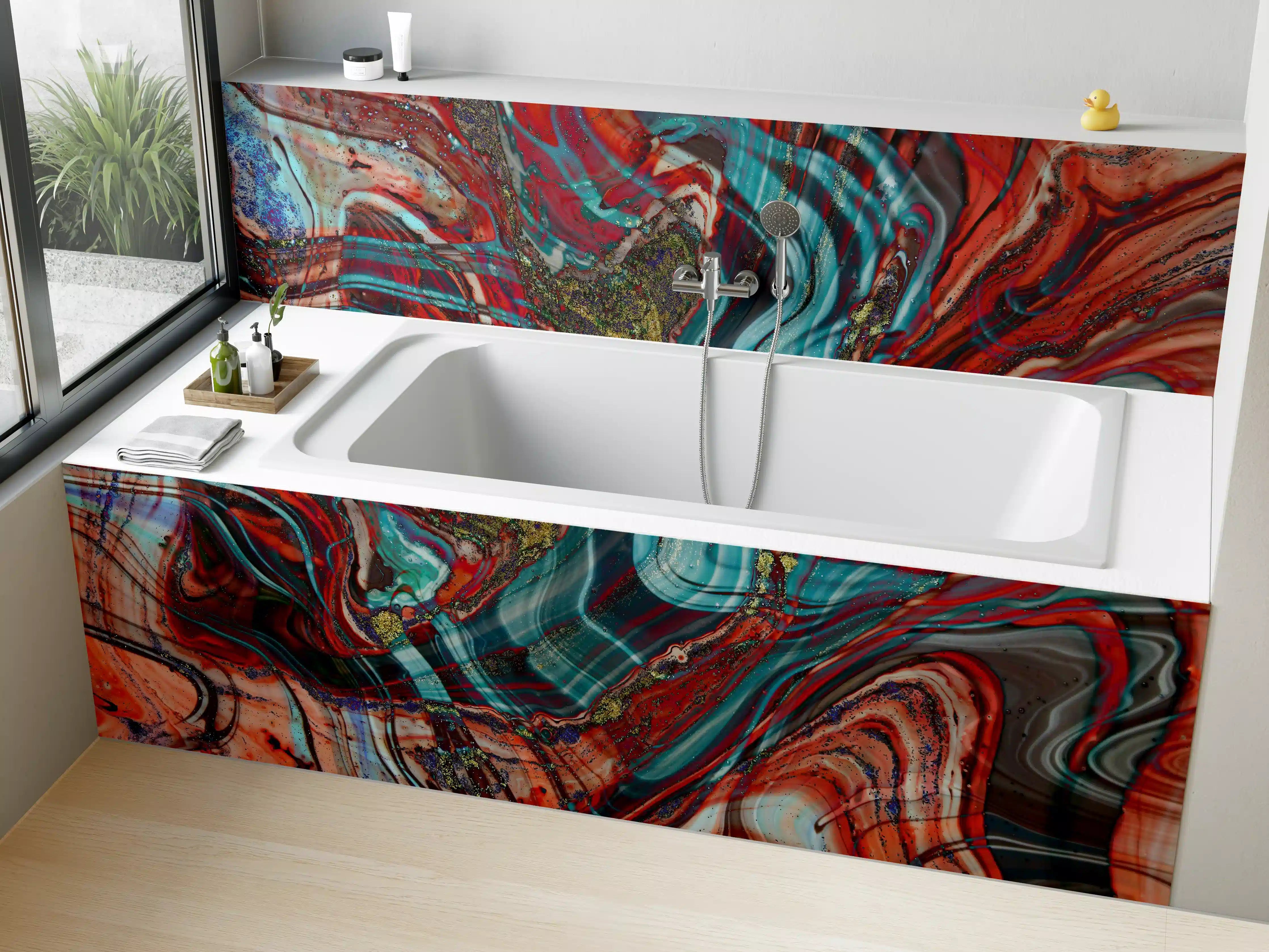 Badewannen-Rückwand - Natürlicher Luxus Marmor