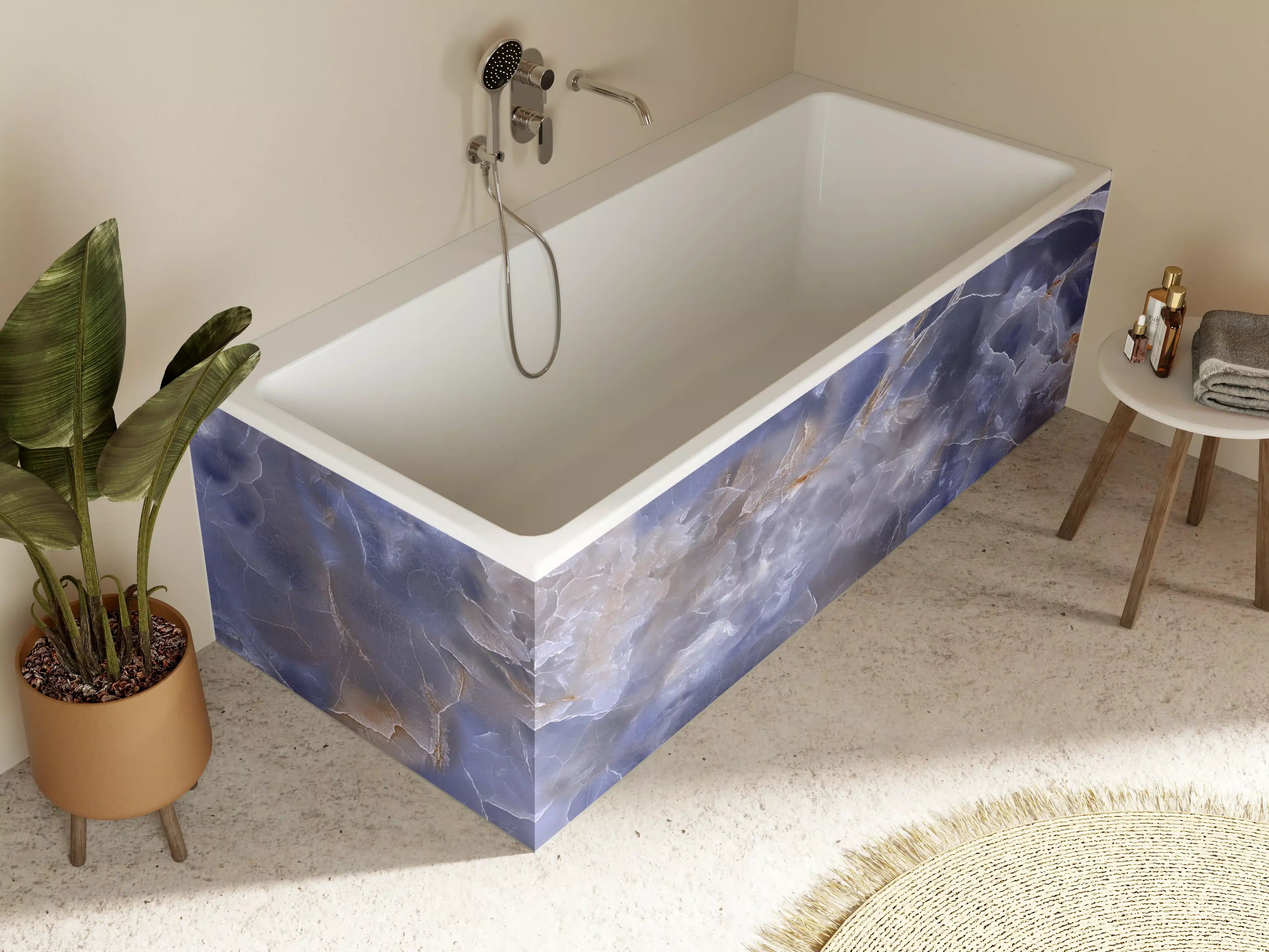 Badewannen-Rückwand - Natürlicher Onyx-Marmor