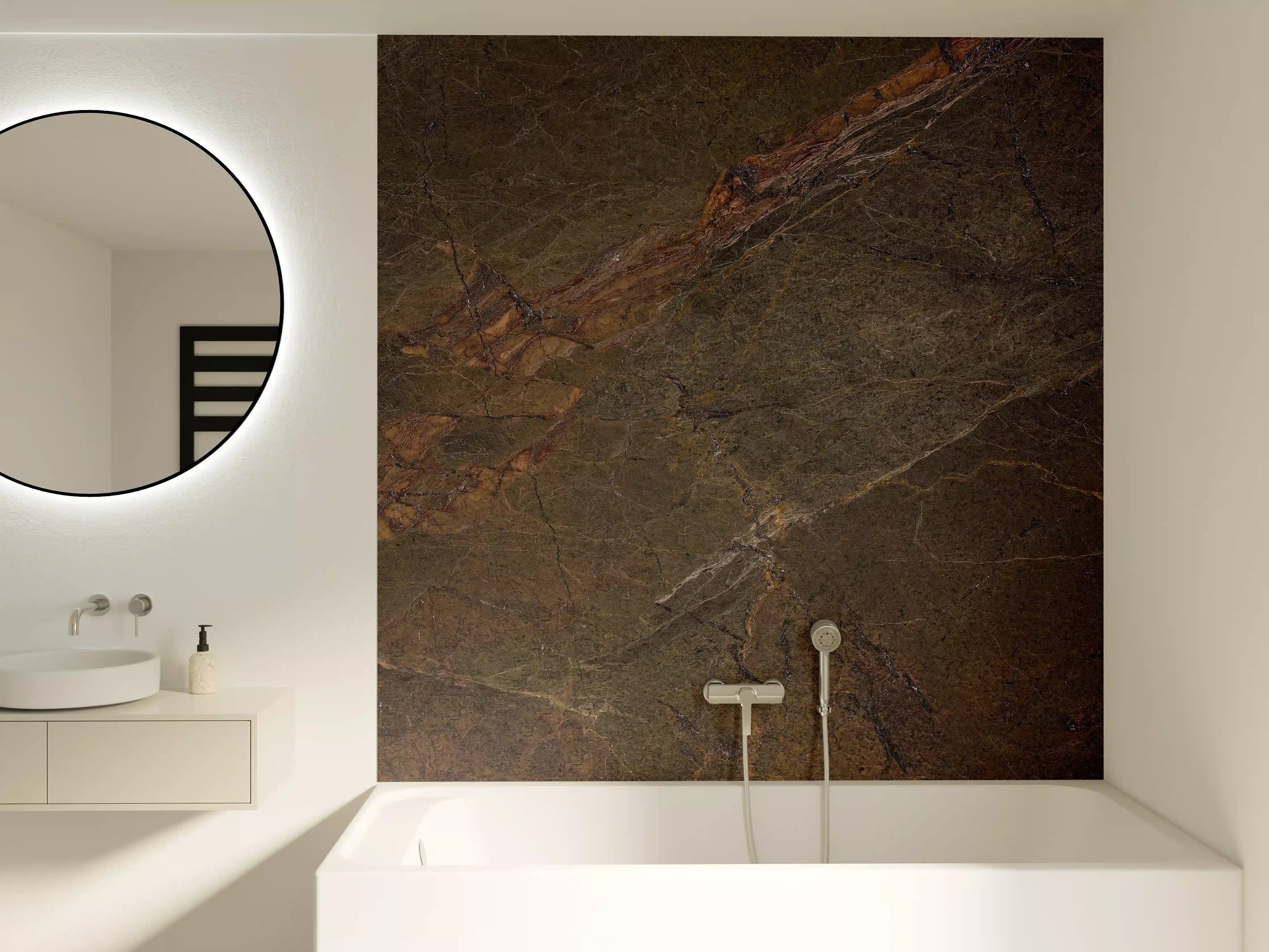 Badewannen-Rückwand - Natürliches Mamorstein Design